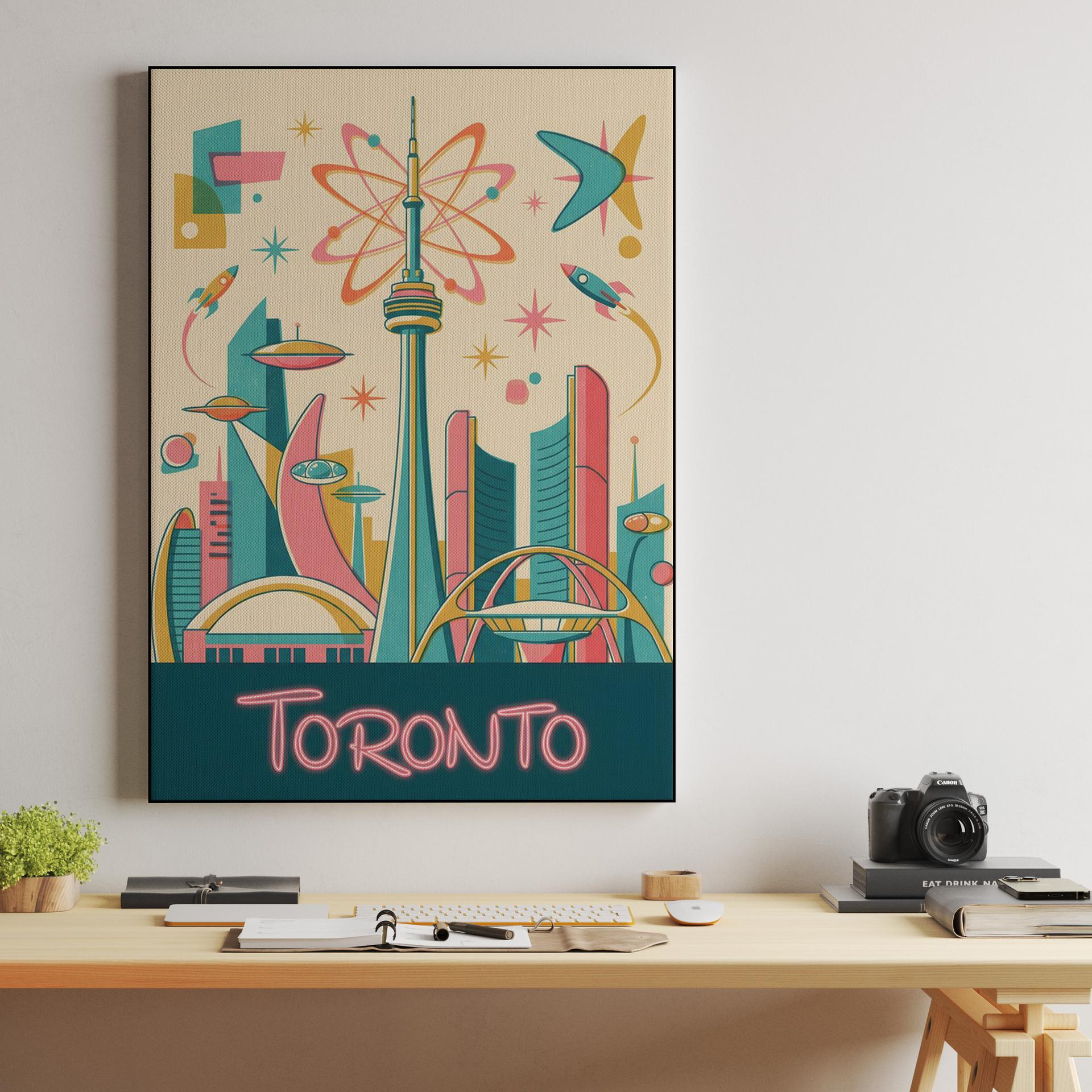 Toronto Space Age: Retro-Futuristic CN Tower & Rogers Centre