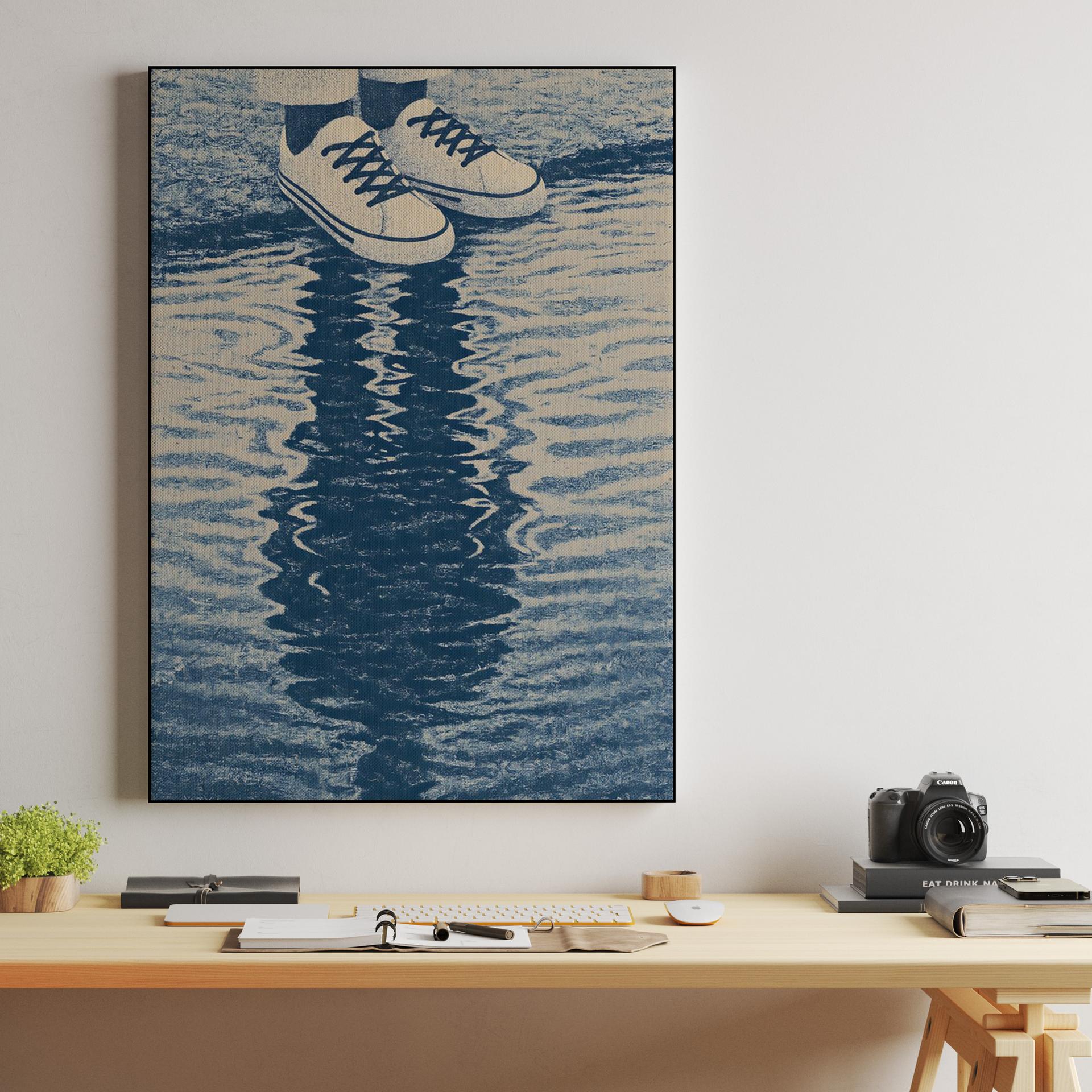 Indigo Puddle Reflection