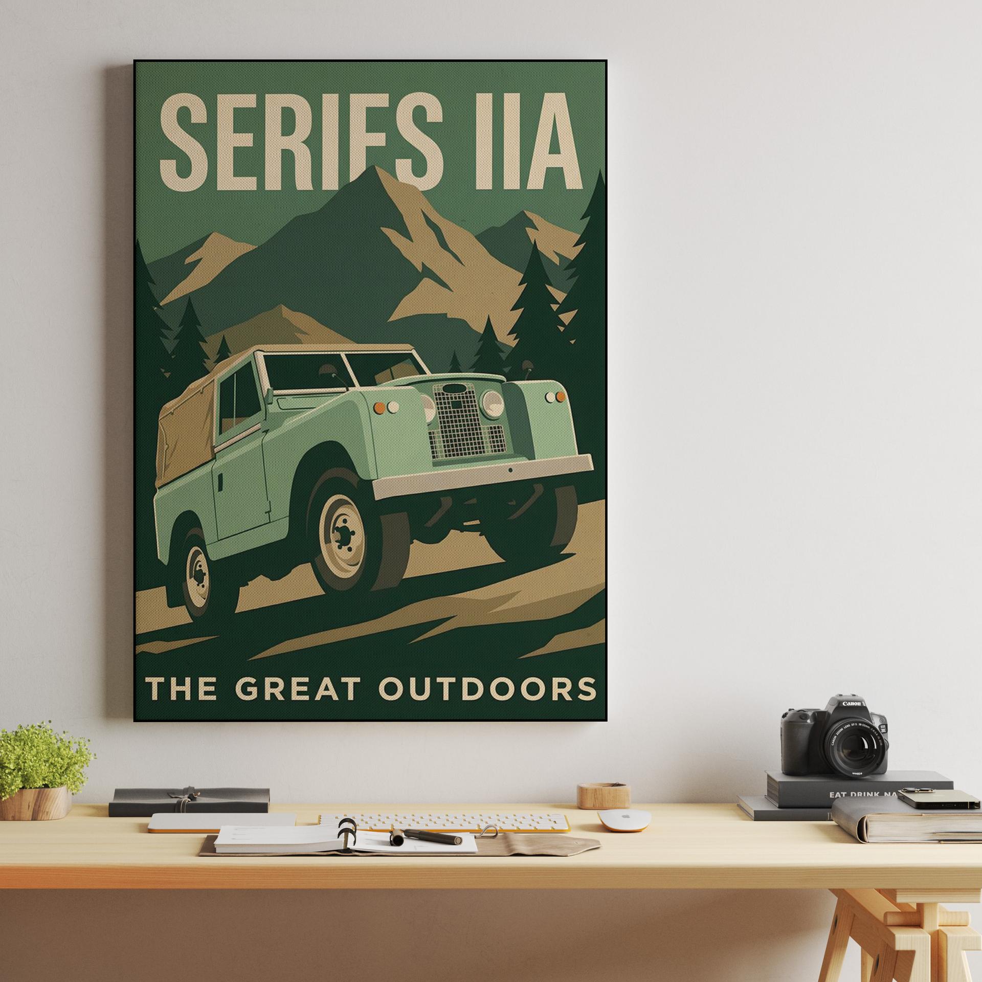 Land Rover Series IIA: The Great Outdoors Travel Poster