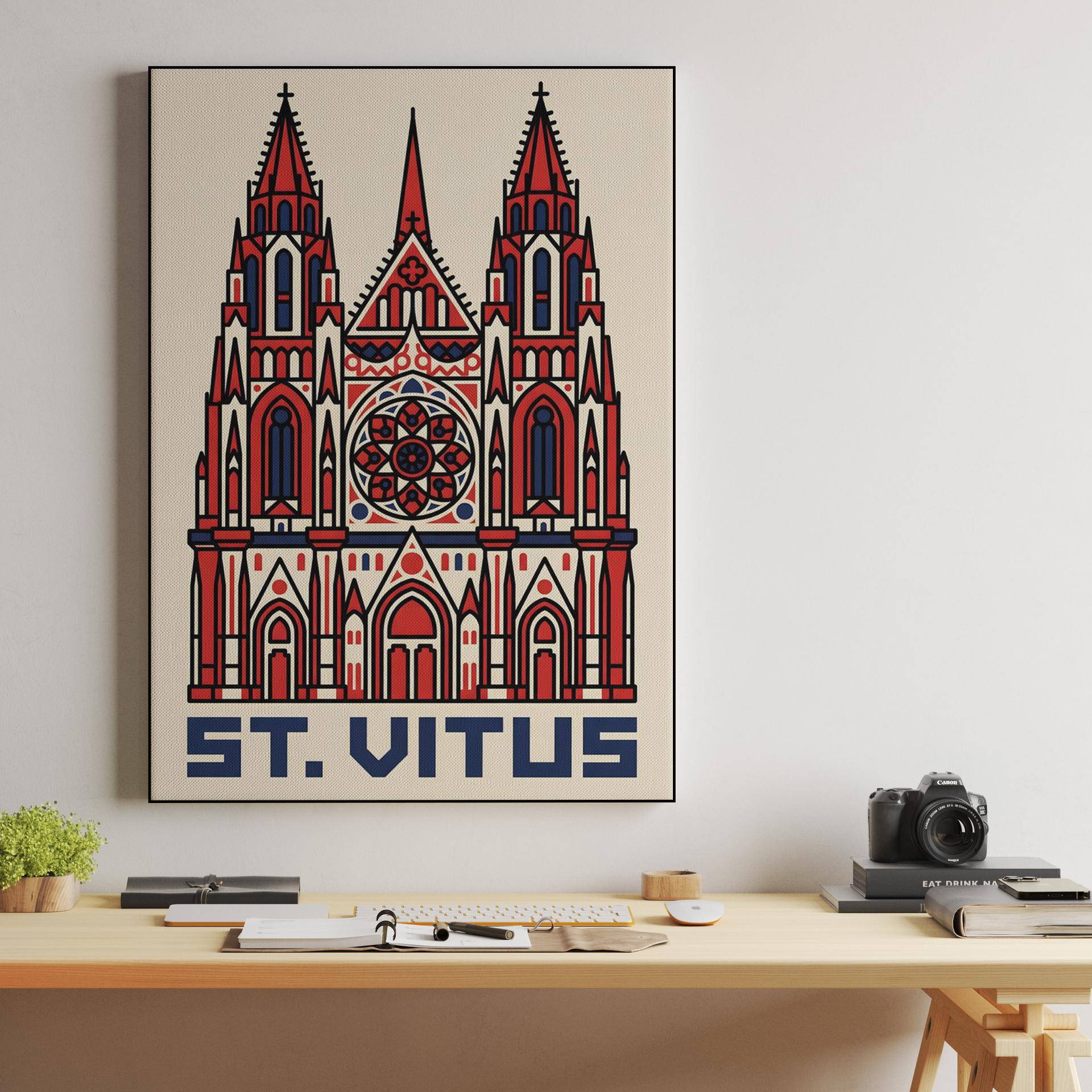 St. Vitus Cathedral Modern Graphic Poster