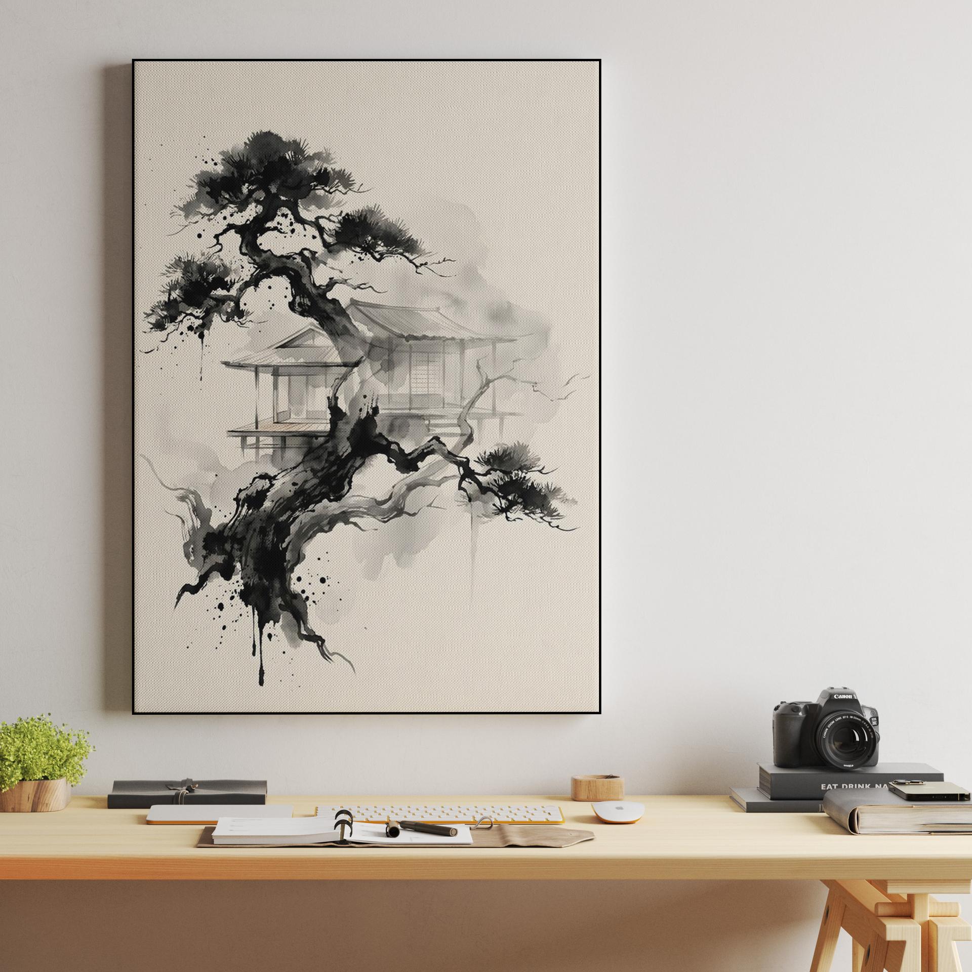 Whispers of the Ancient Pine: A Misty Retreat