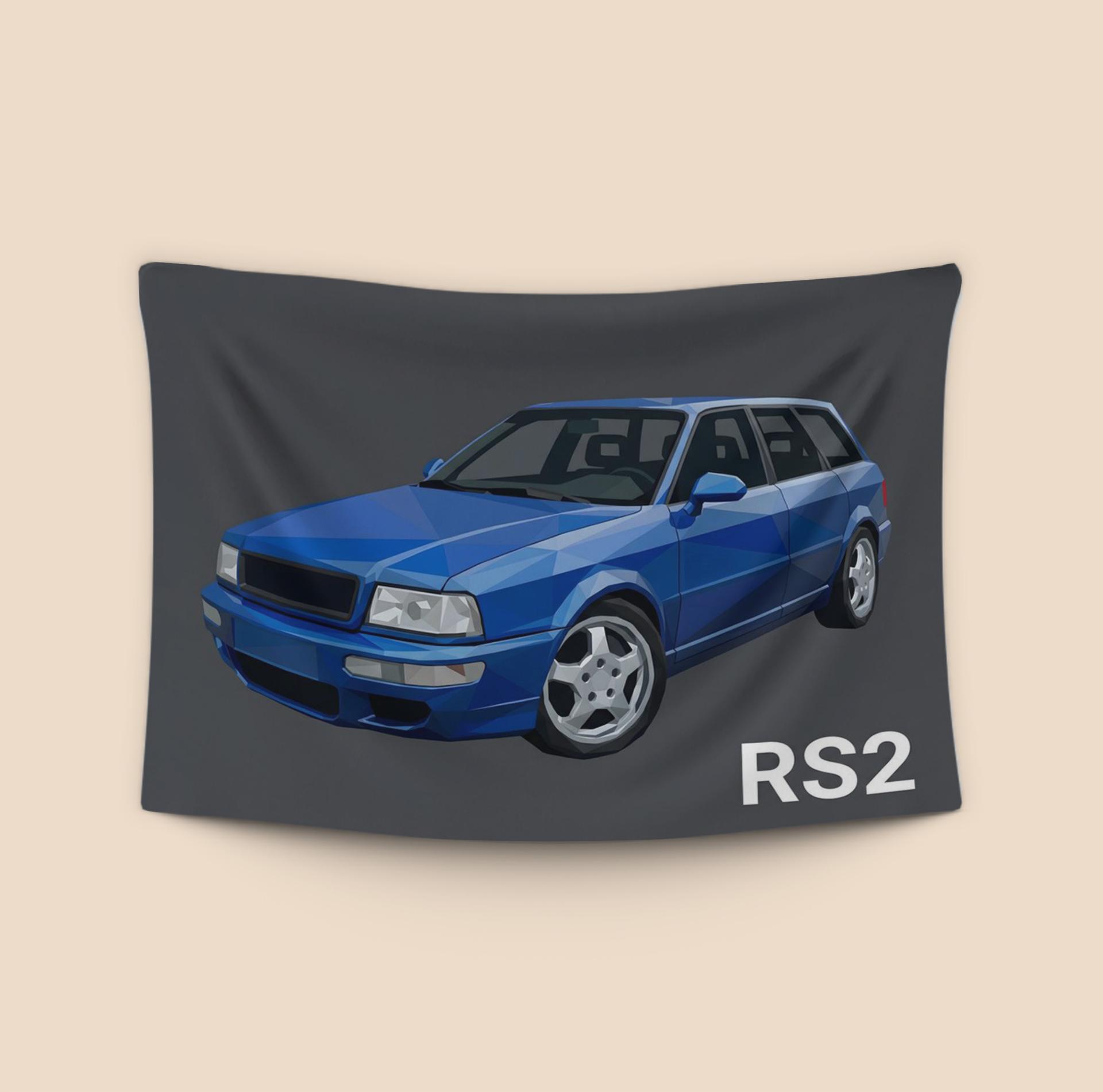 Geometric Audi RS2 Avant Low Poly Art