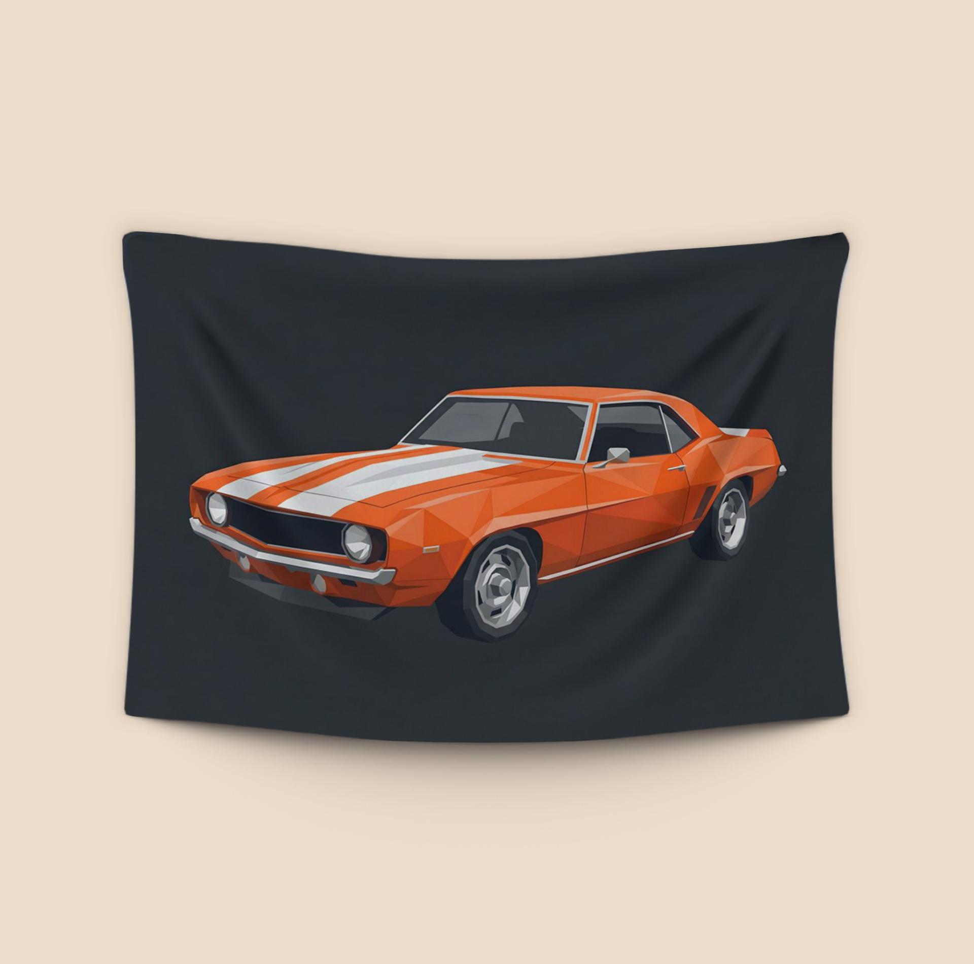 Camaro SS Low Poly Geometric Art