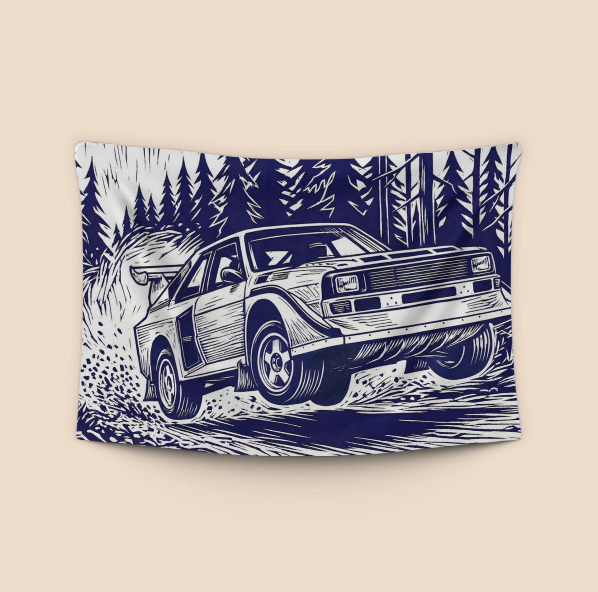 Audi Quattro S1: Forest Woodcut Jump