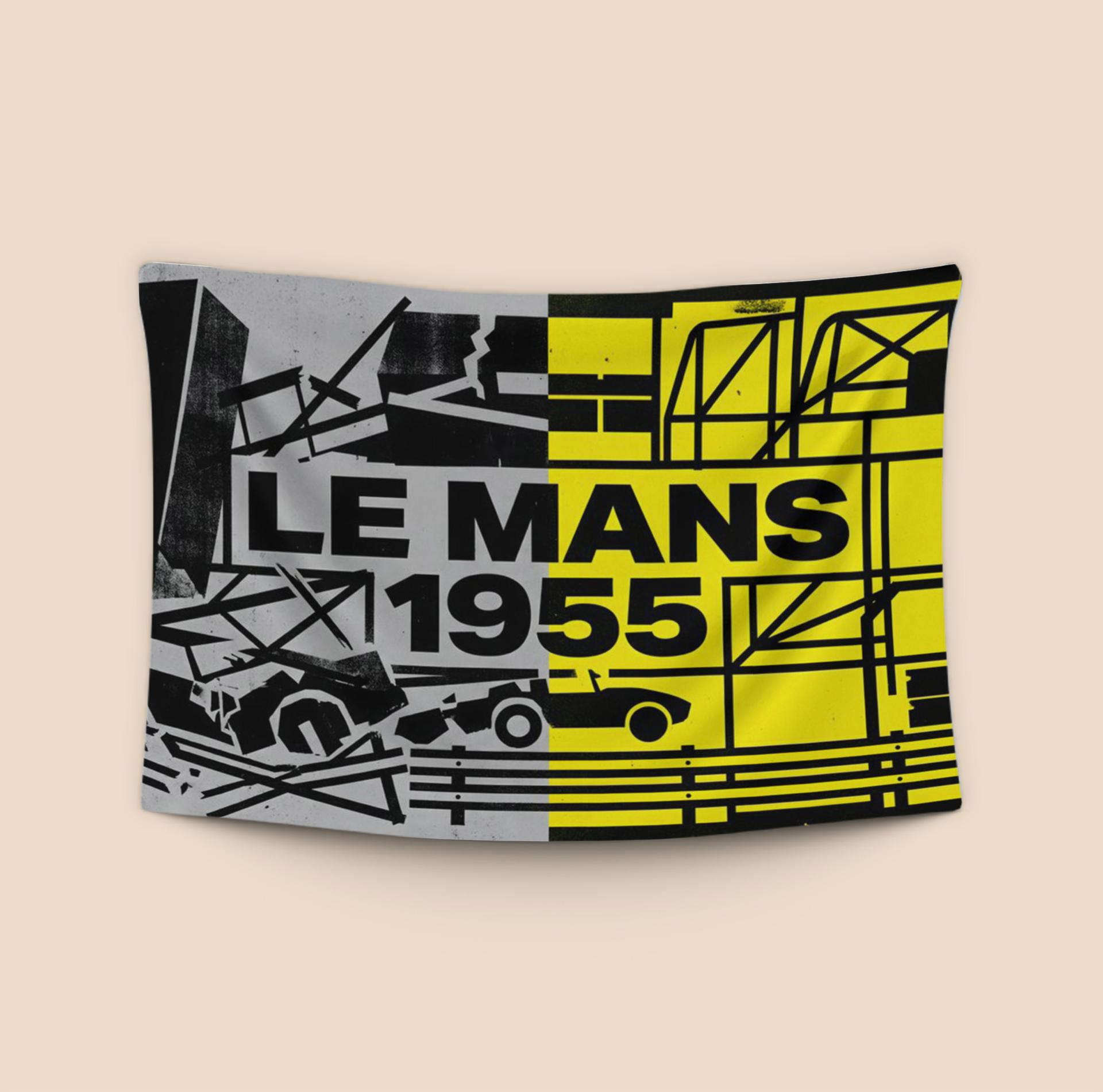 Le Mans 1955: Split Industrial Graphic Tribute
