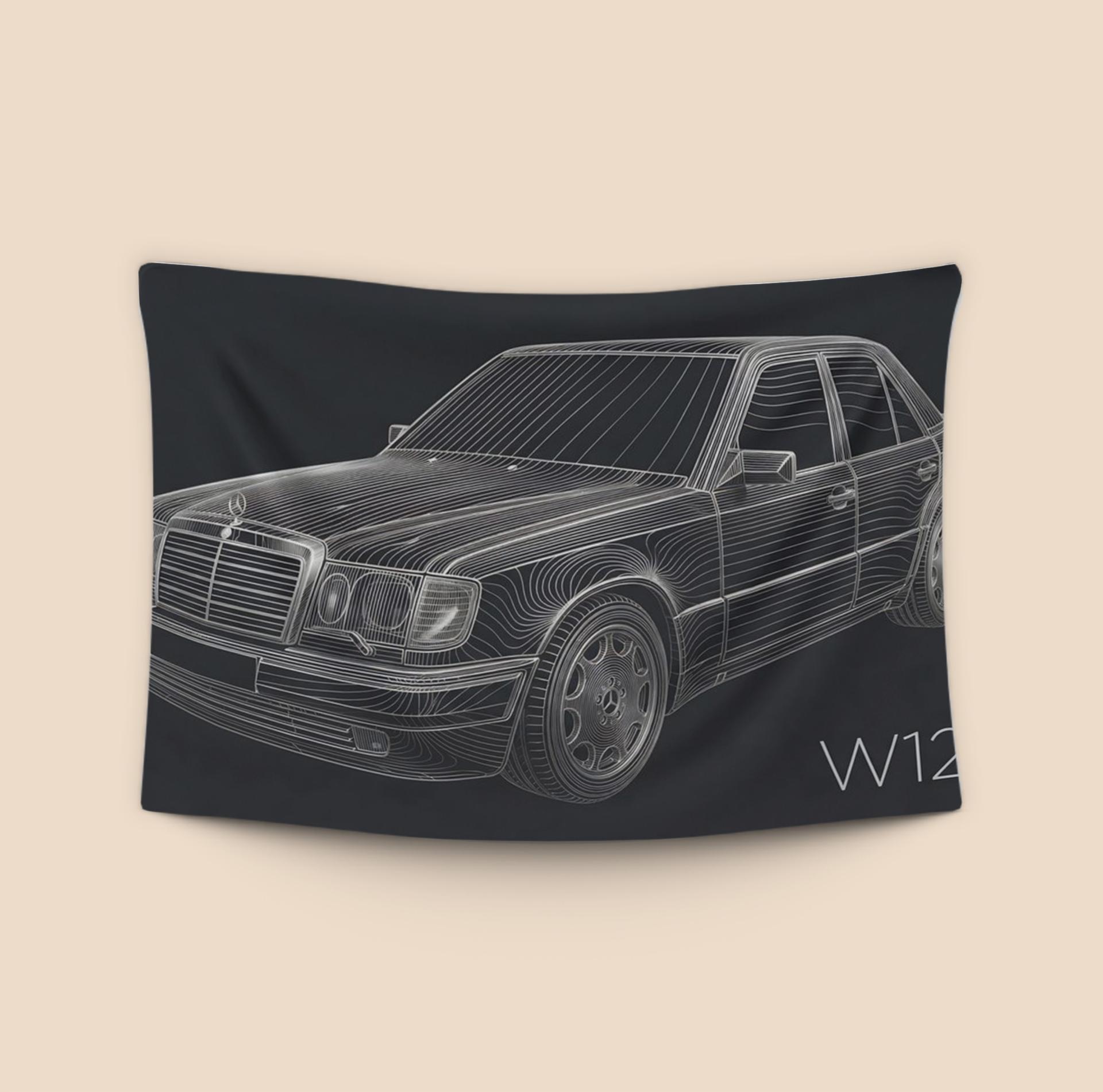 Mercedes-Benz W124 Technical Wireframe