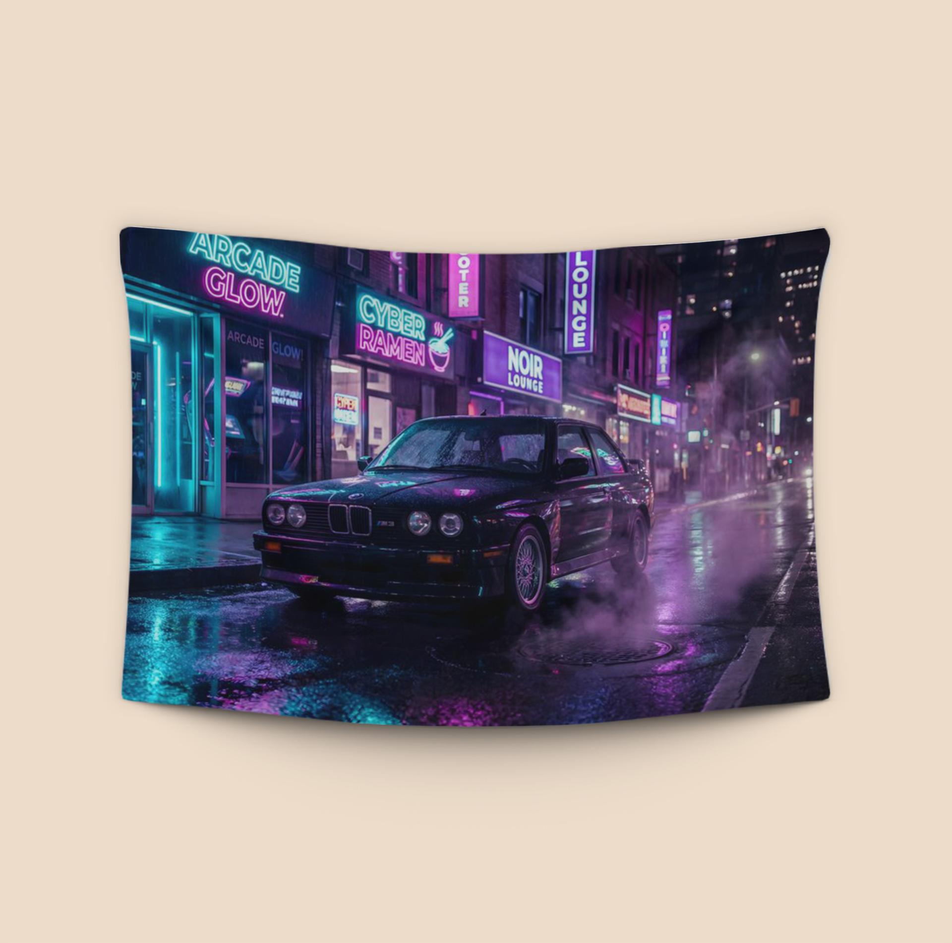 BMW E30 M3 Cyberpunk Neon City