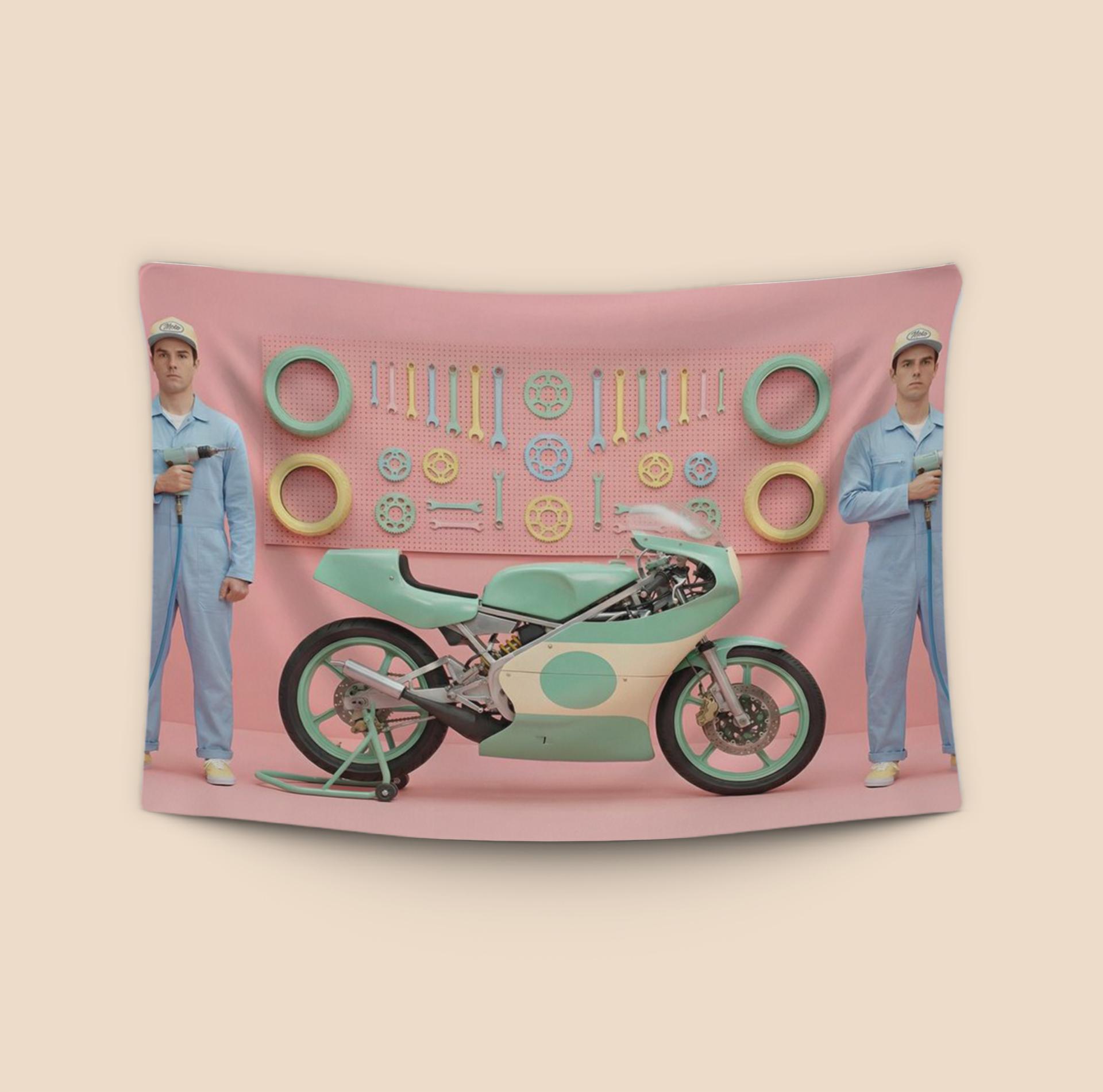 Pastel Precision: The Symmetrical Pit Stop