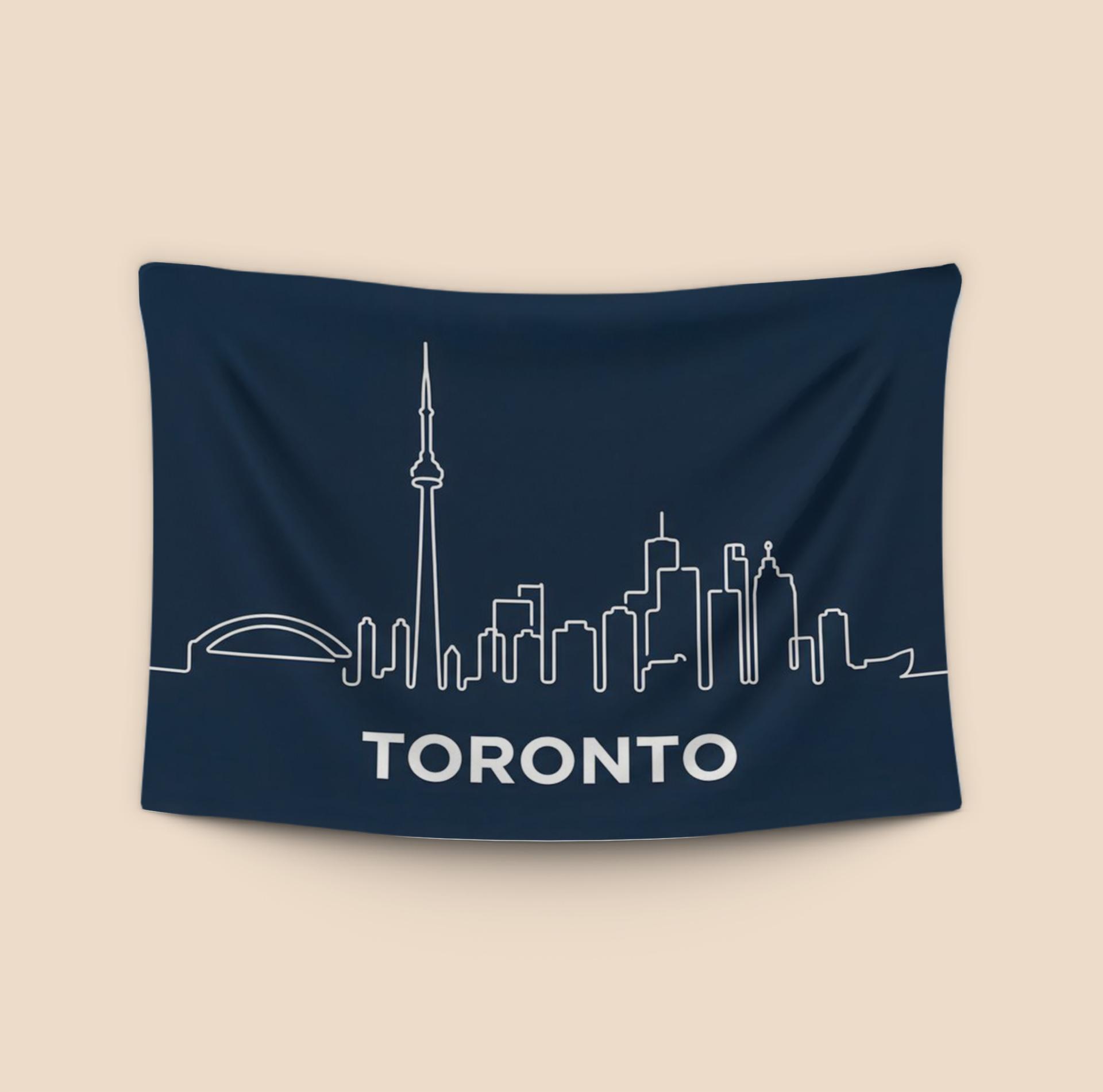 Toronto Skyline Minimalist Line Art