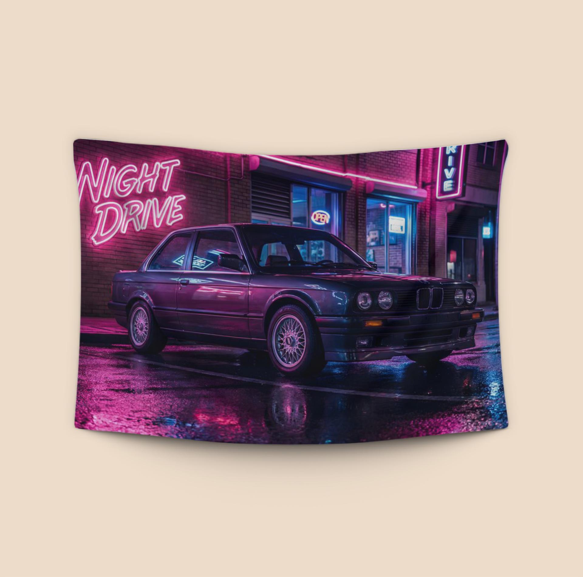 Synthwave Night Drive: BMW E30