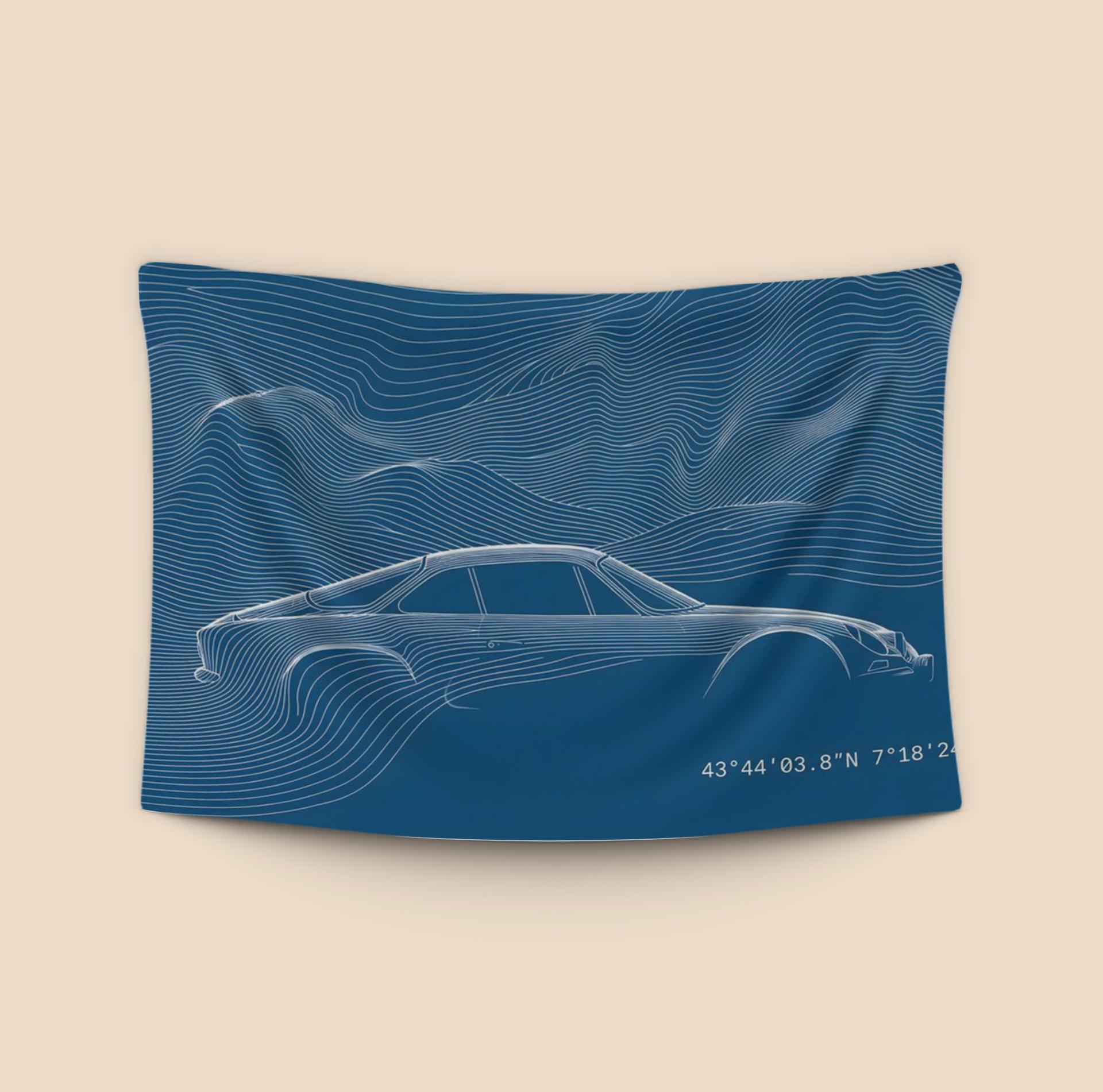 Alpine A110 Topographic Col de Turini Study