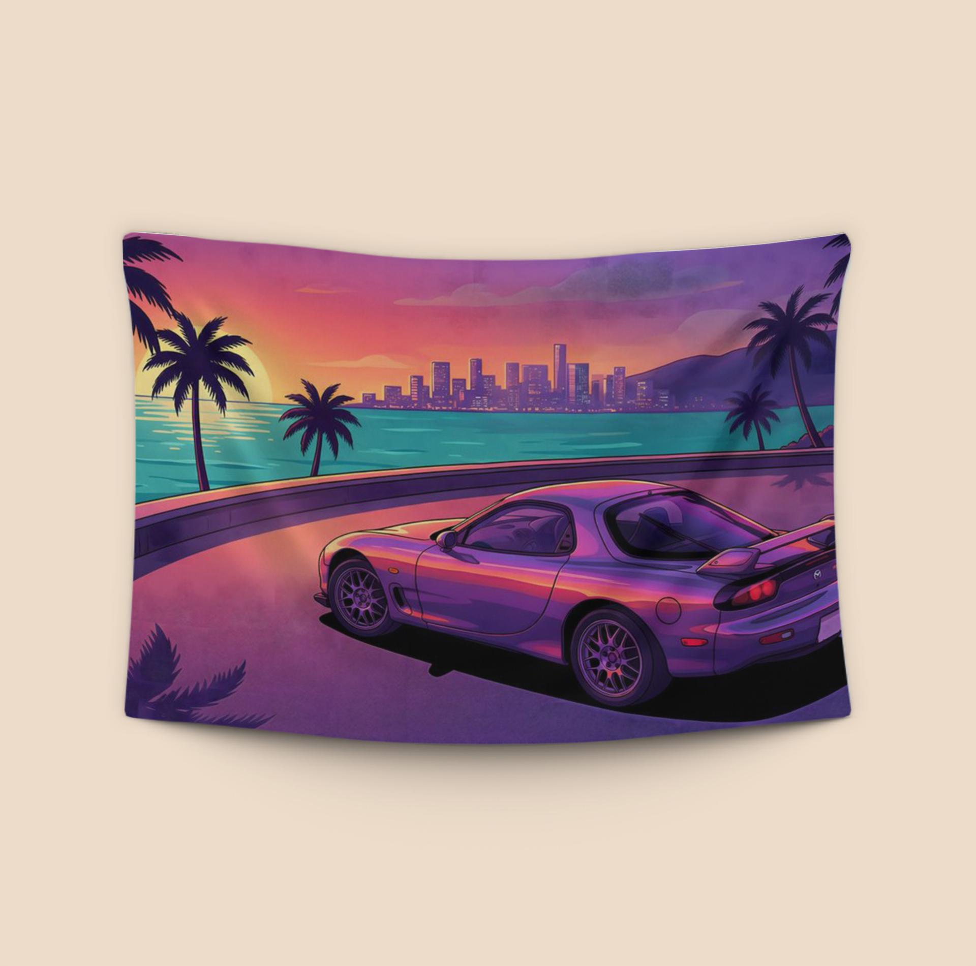 Mazda RX-7 FD Synthwave Sunset Drive