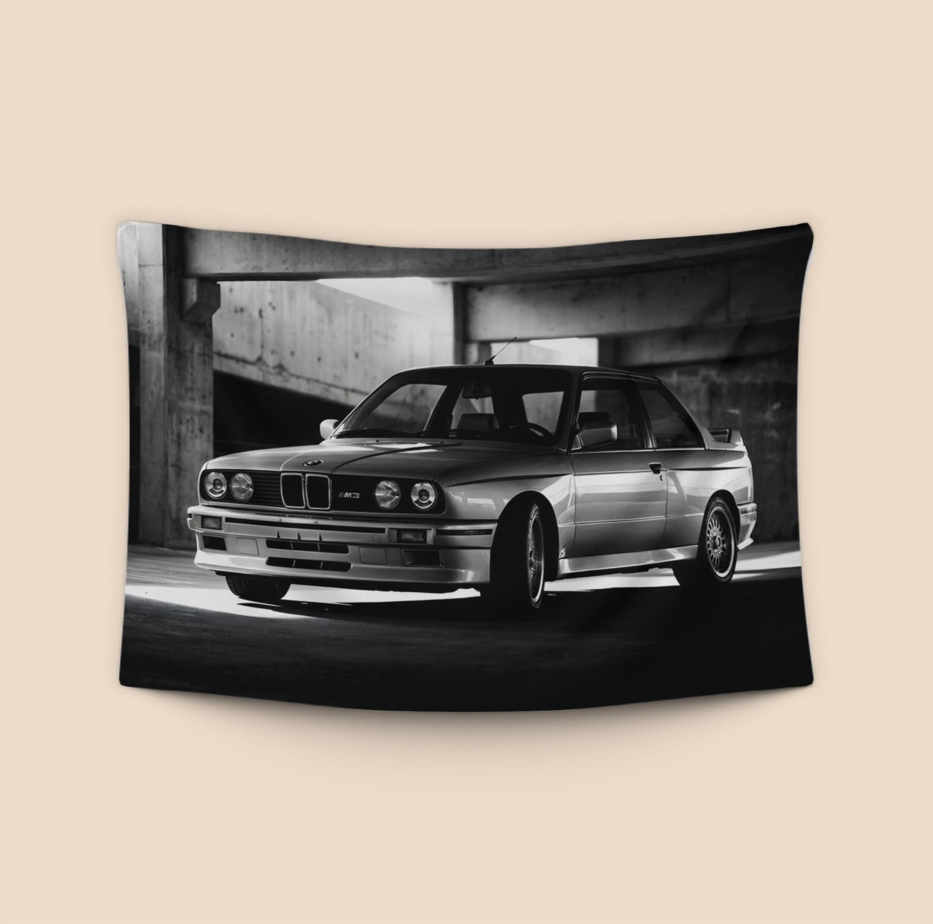 BMW E30 M3 Monochrome Garage Portrait