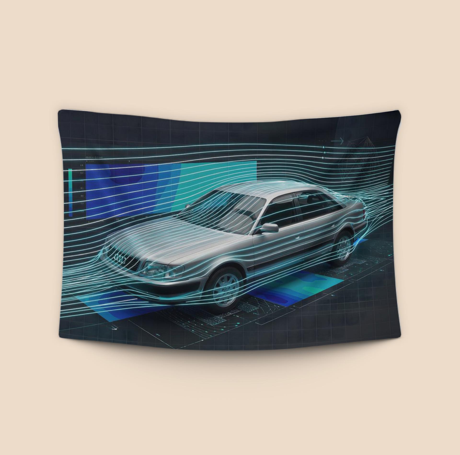 Audi 100 C4: Aerodynamic Flow Simulation