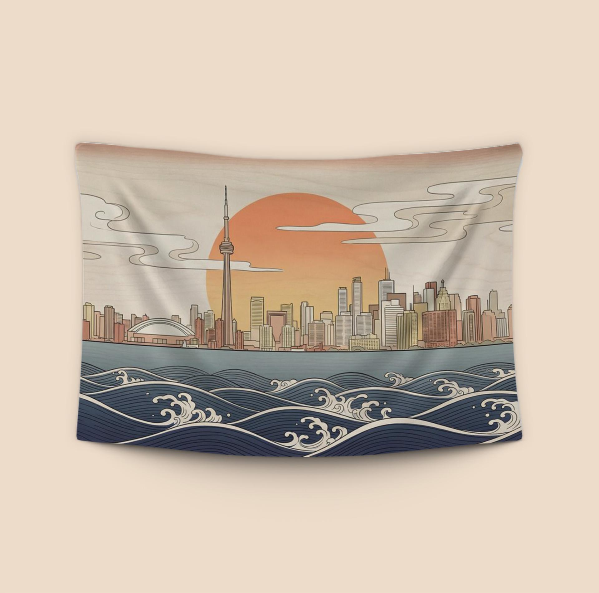 The Great Wave of Toronto: Ukiyo-e Skyline