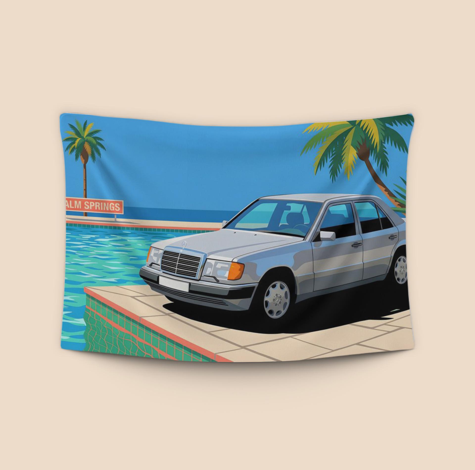 Mercedes W124: Palm Springs Poolside