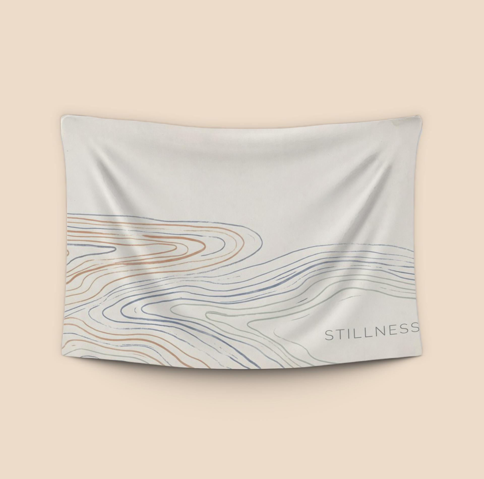 Stillness Topographic Line Art