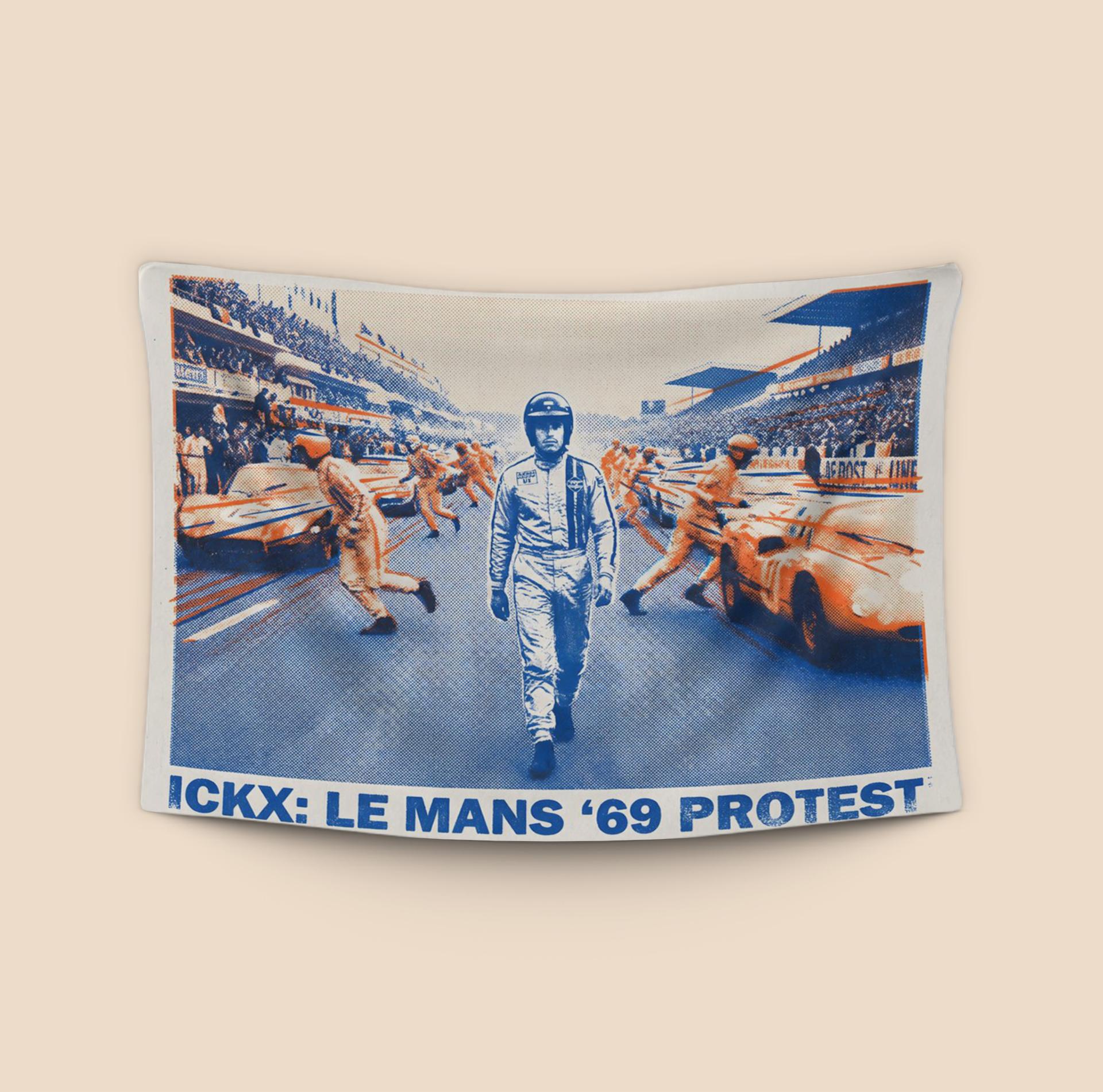 Ickx: Le Mans '69 Protest Halftone Graphic