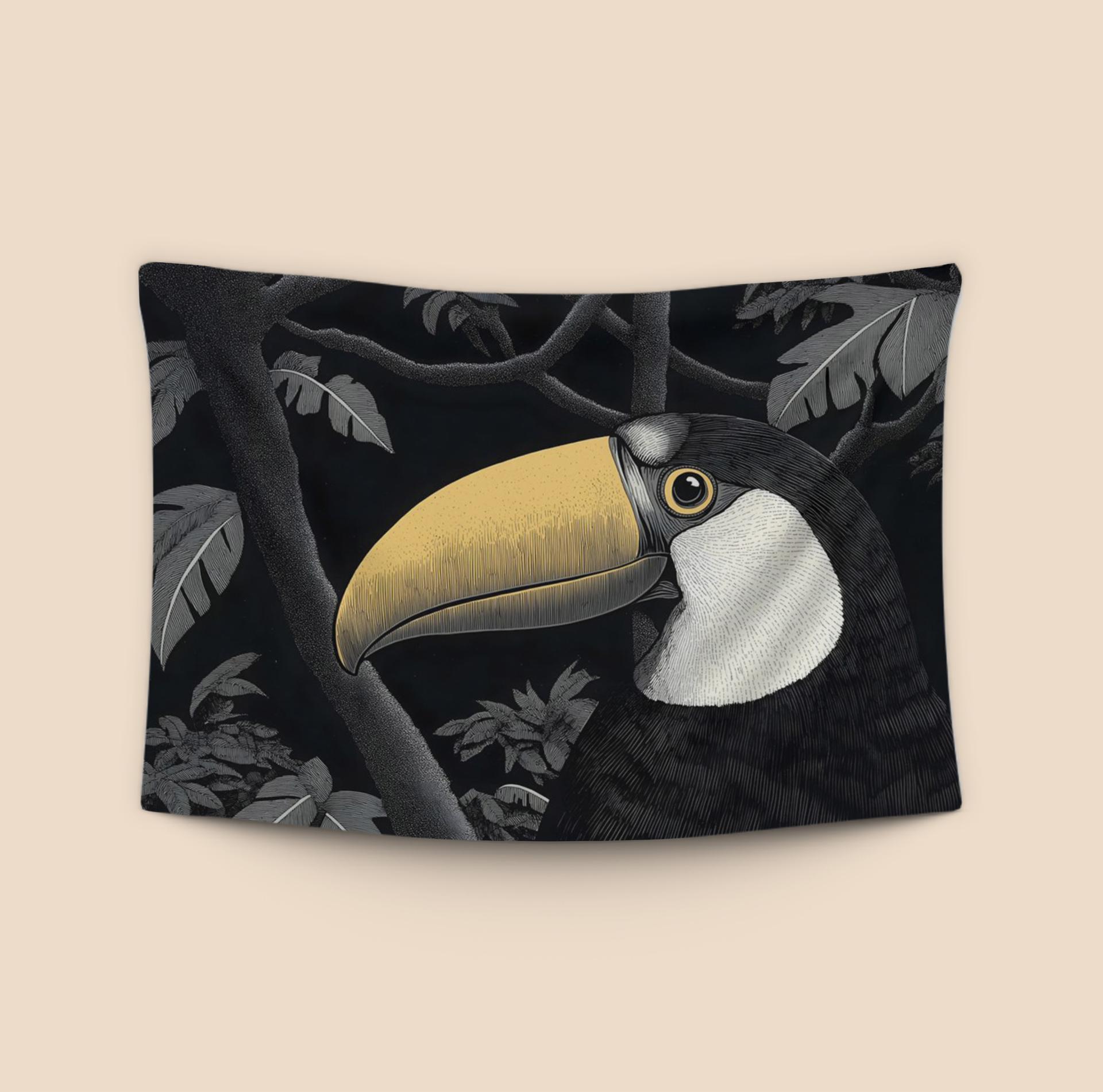 Woodcut Style Toucan Portrait