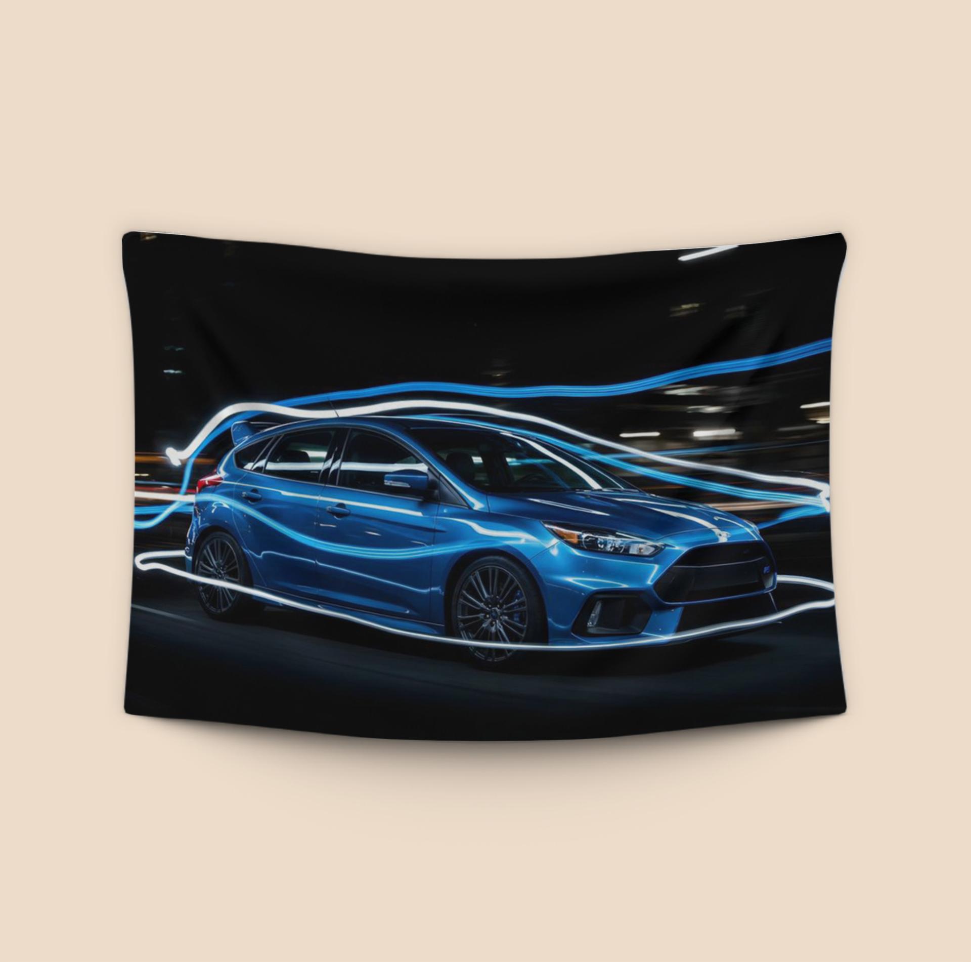 Ford Focus RS Neon Light Trails Nocturne