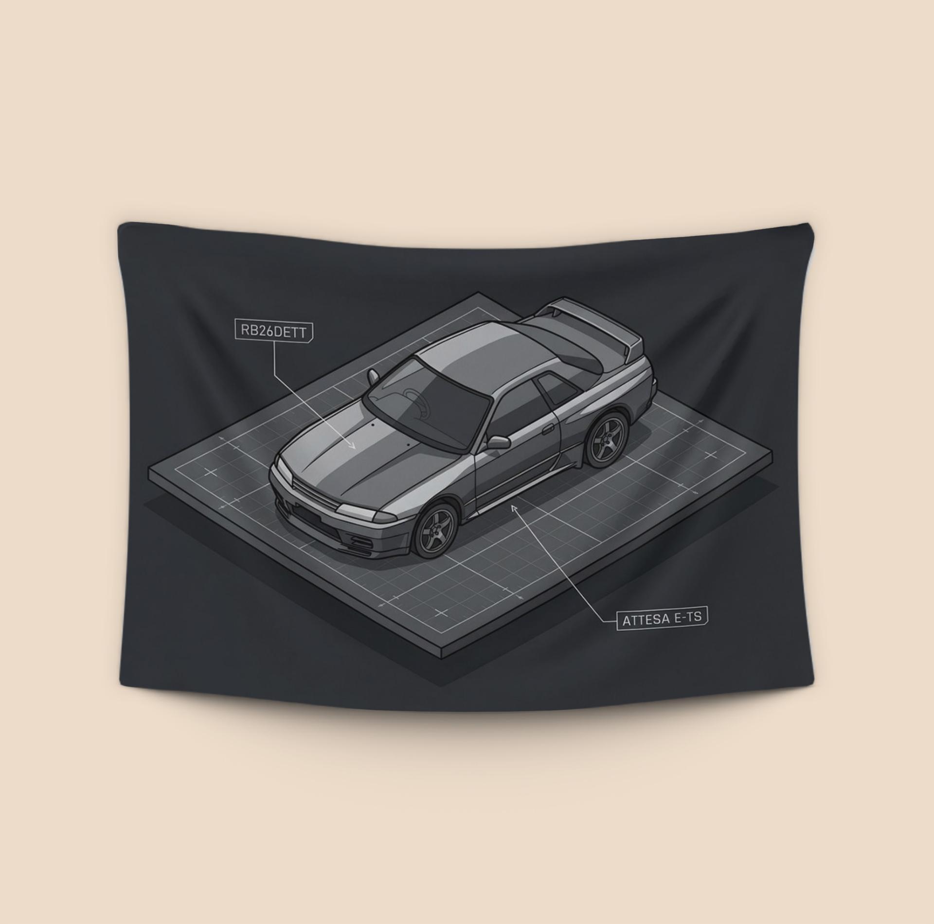 Nissan Skyline GT-R R32: Isometric Technical Diorama