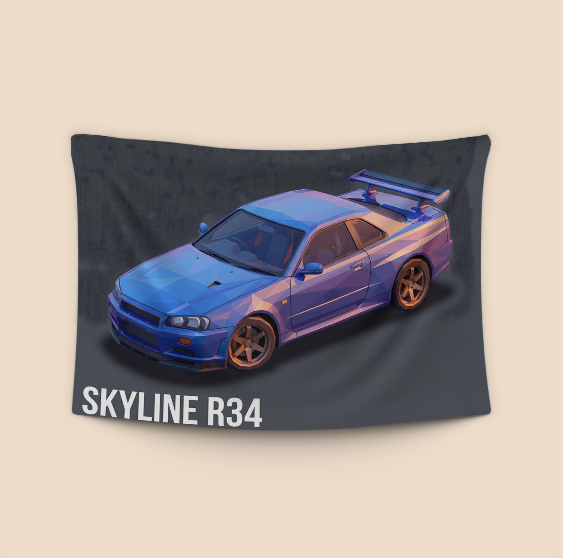 Skyline R34 Low Poly Geometric Edition