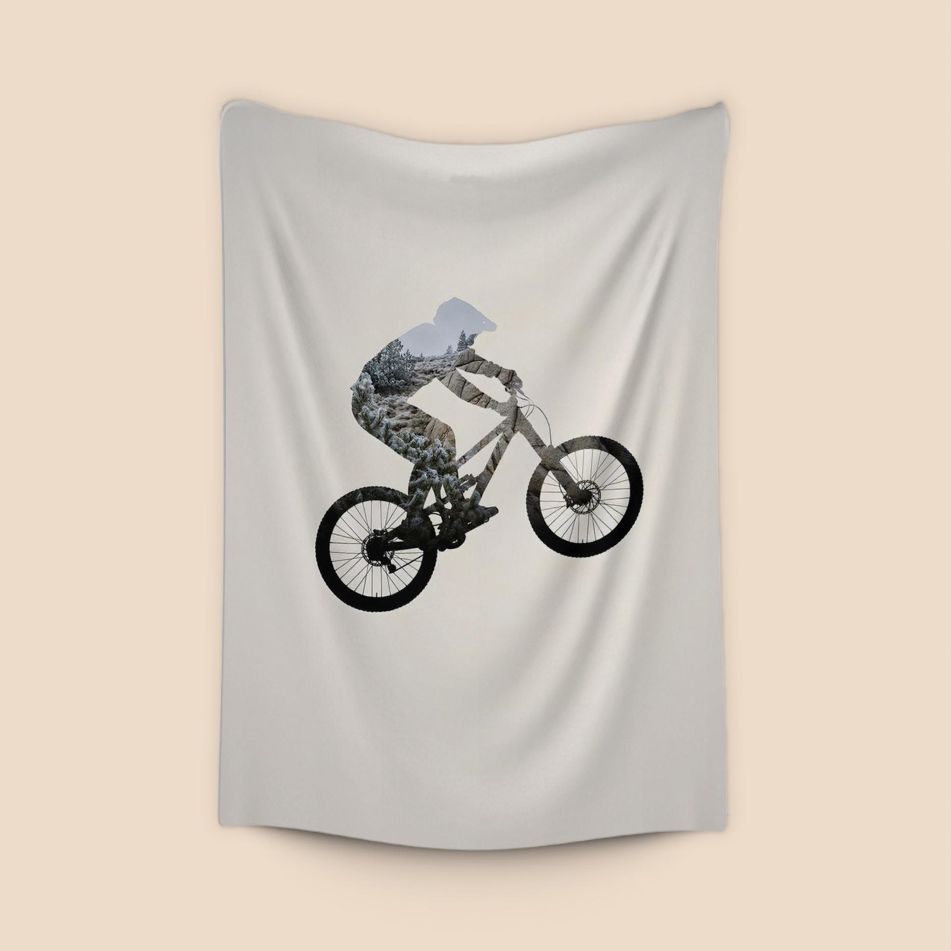 Mountain Crest: Double Exposure Biker