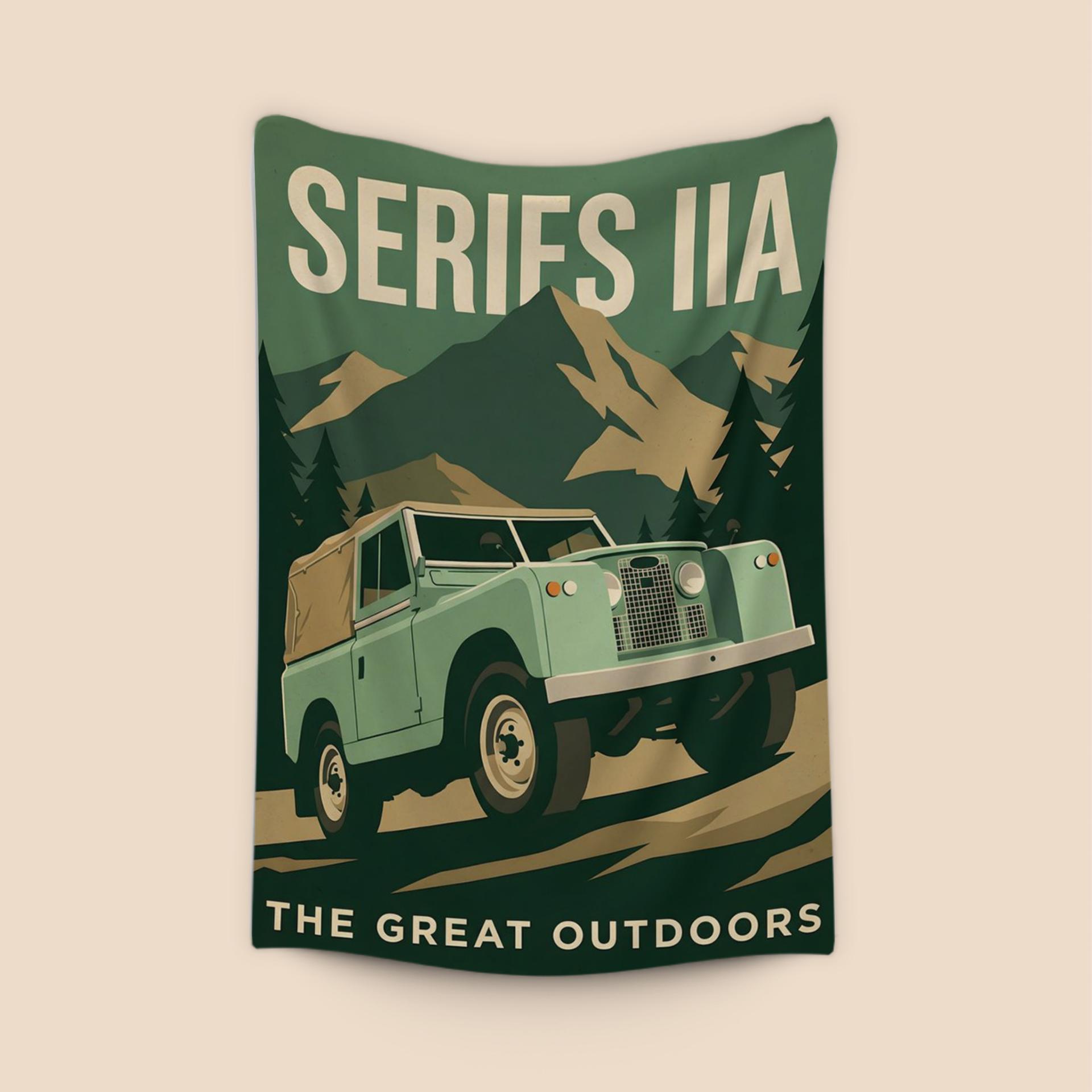 Land Rover Series IIA: The Great Outdoors Travel Poster