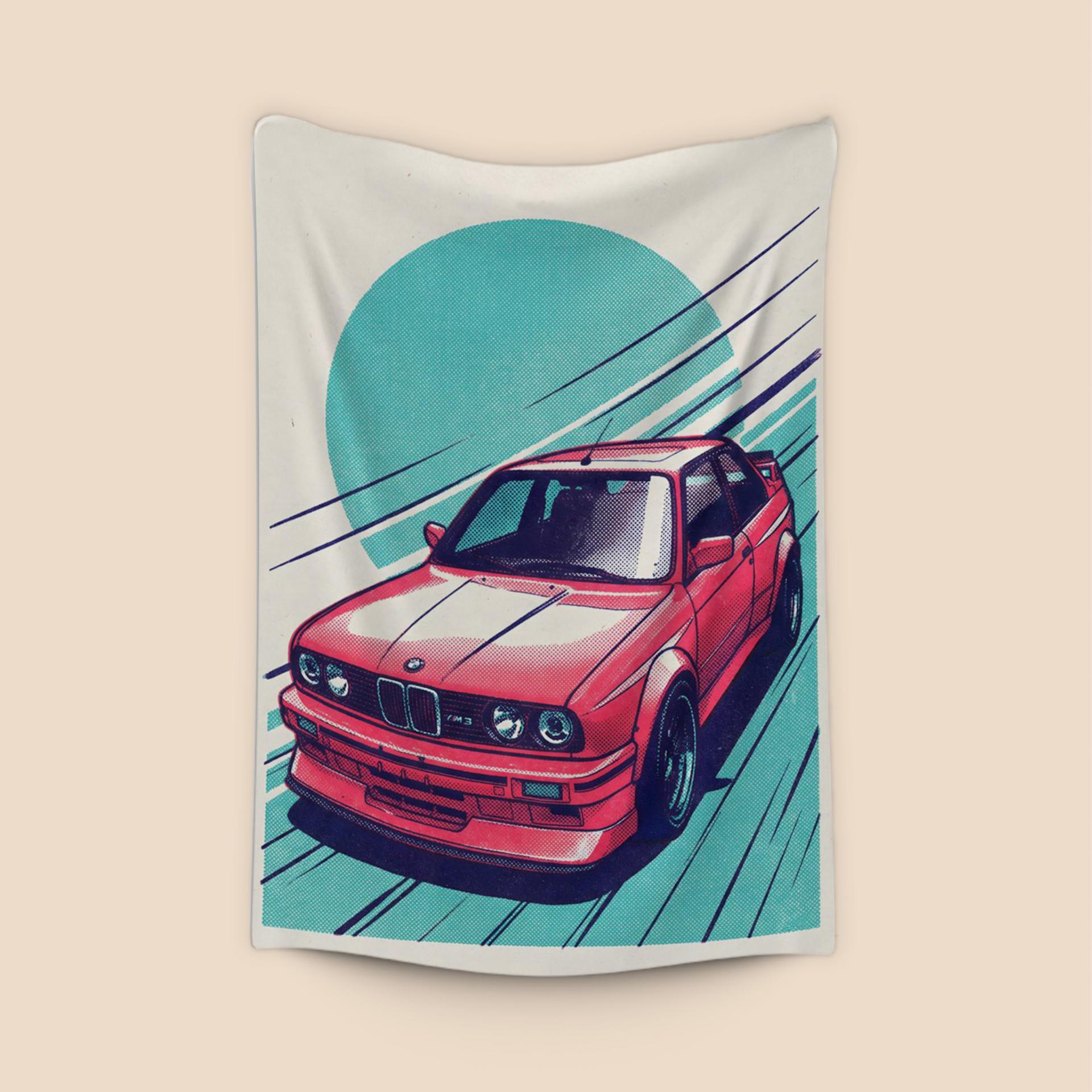 BMW E30 M3 Retro Halftone