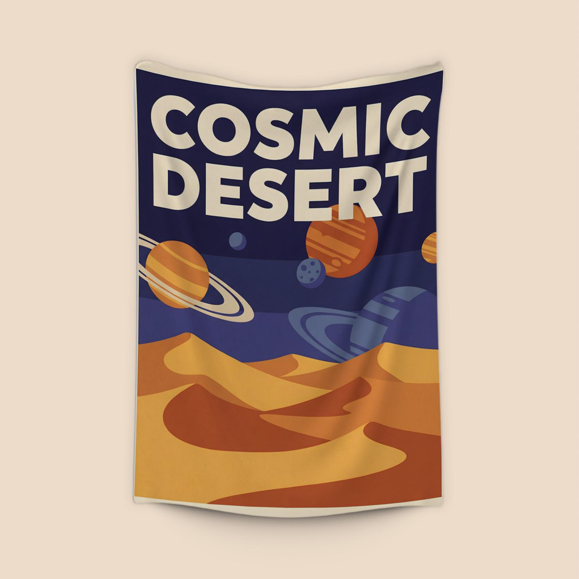 Cosmic Desert: An Interstellar Travel Poster