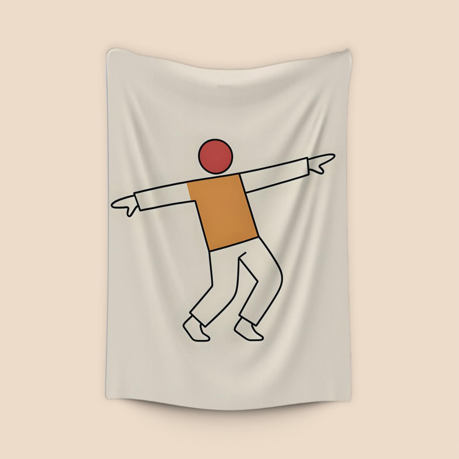 Geometric Dancing Figure