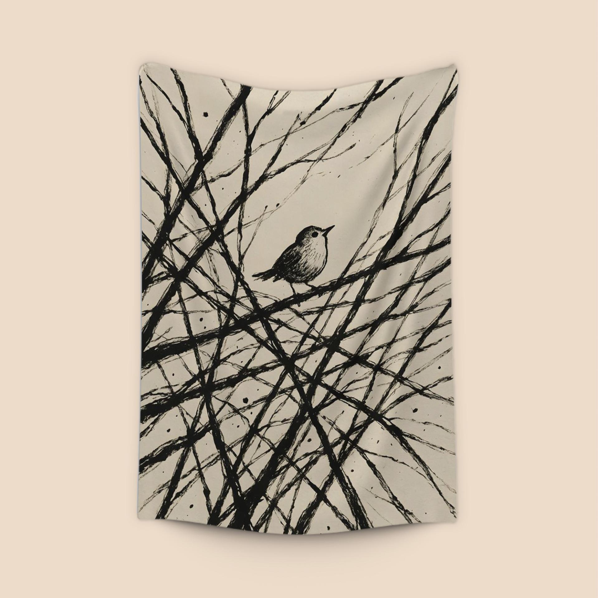Solitary Bird in Thicket