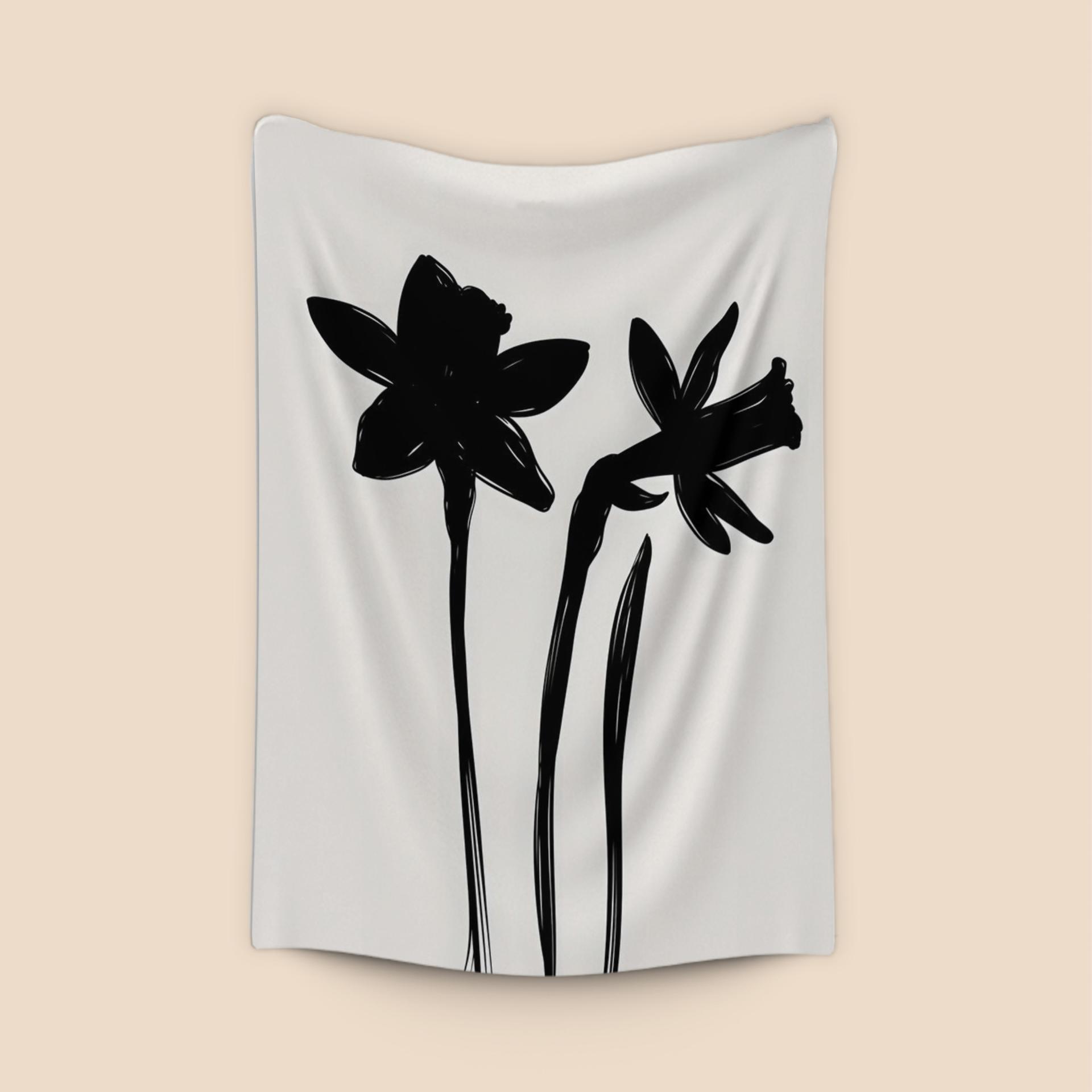 Minimalist Daffodil Silhouette