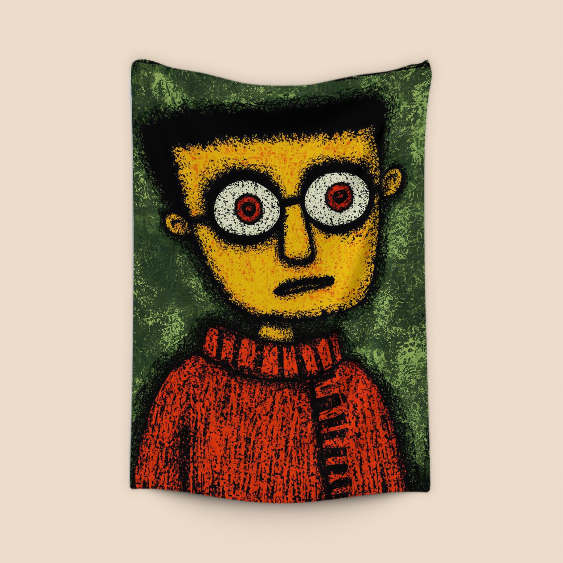 Grunge Woodcut Portrait