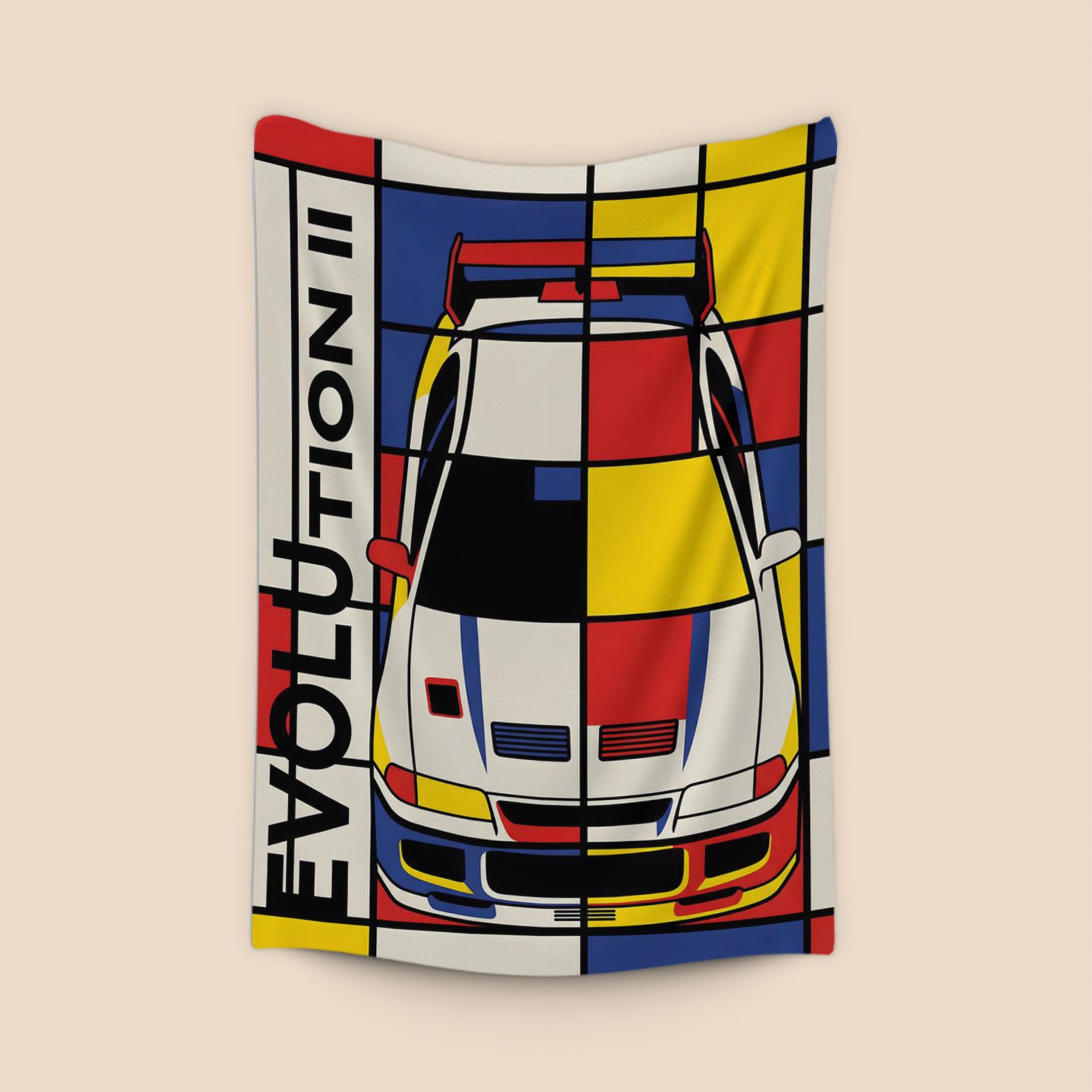 Mitsubishi Evolution II De Stijl Composition