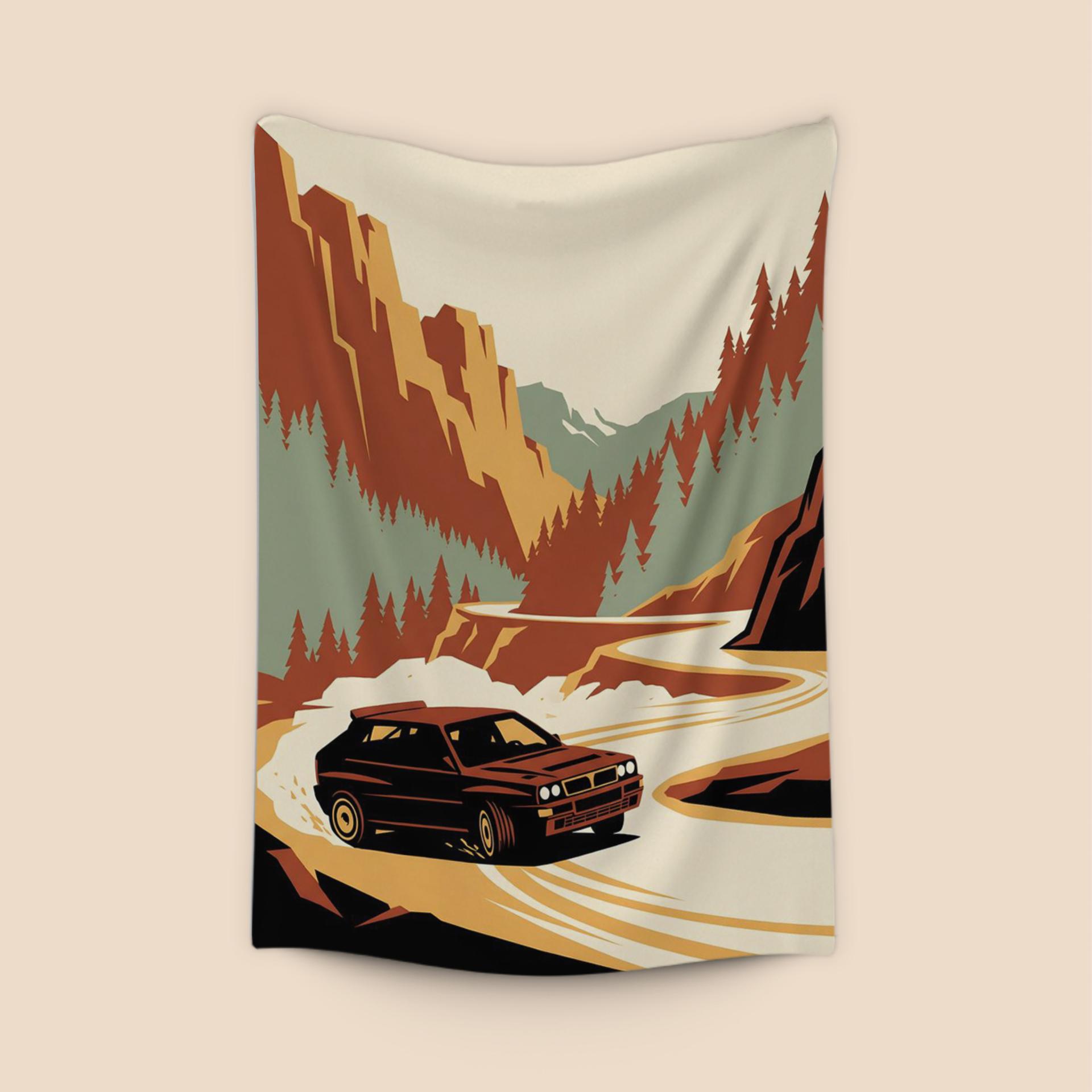 Lancia Delta Integrale: Winding Mountain Pass