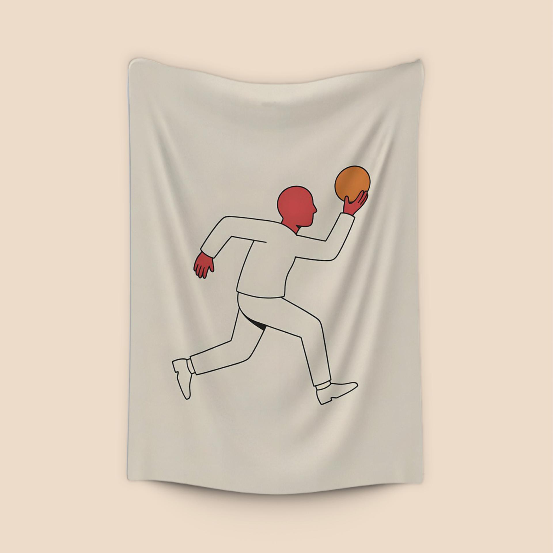 Red Figure Basketball Run