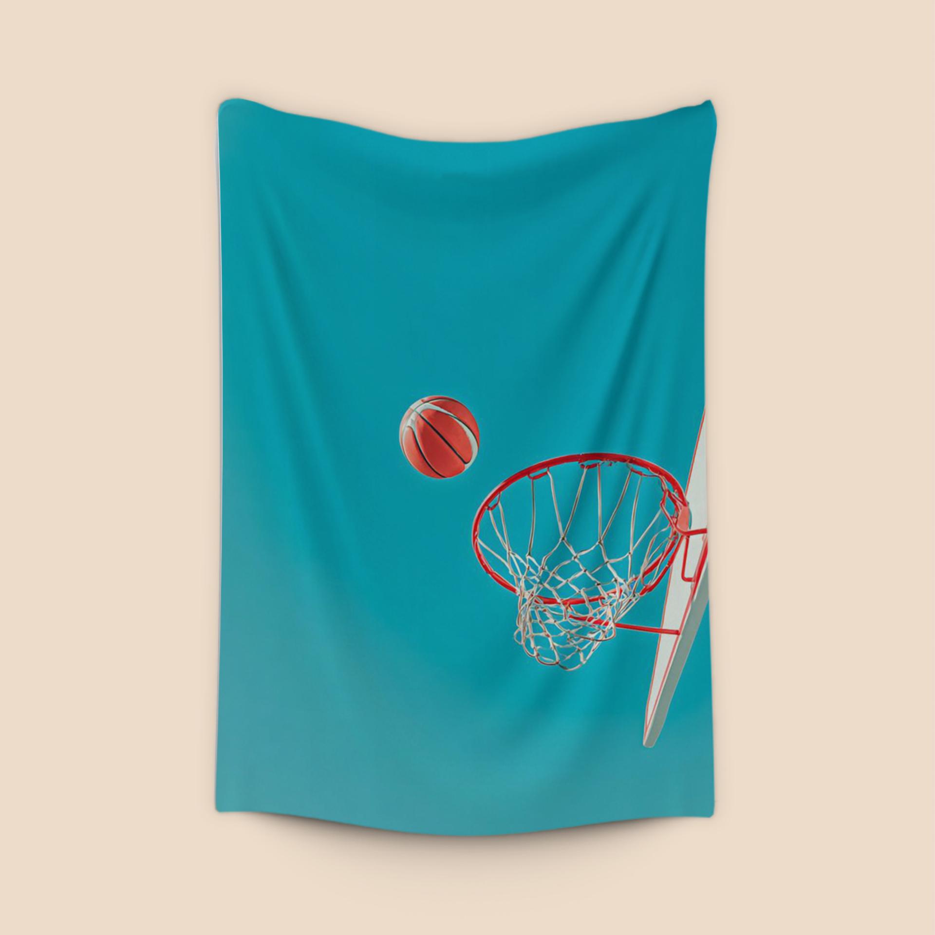 Minimalist Teal Basketball Hoop