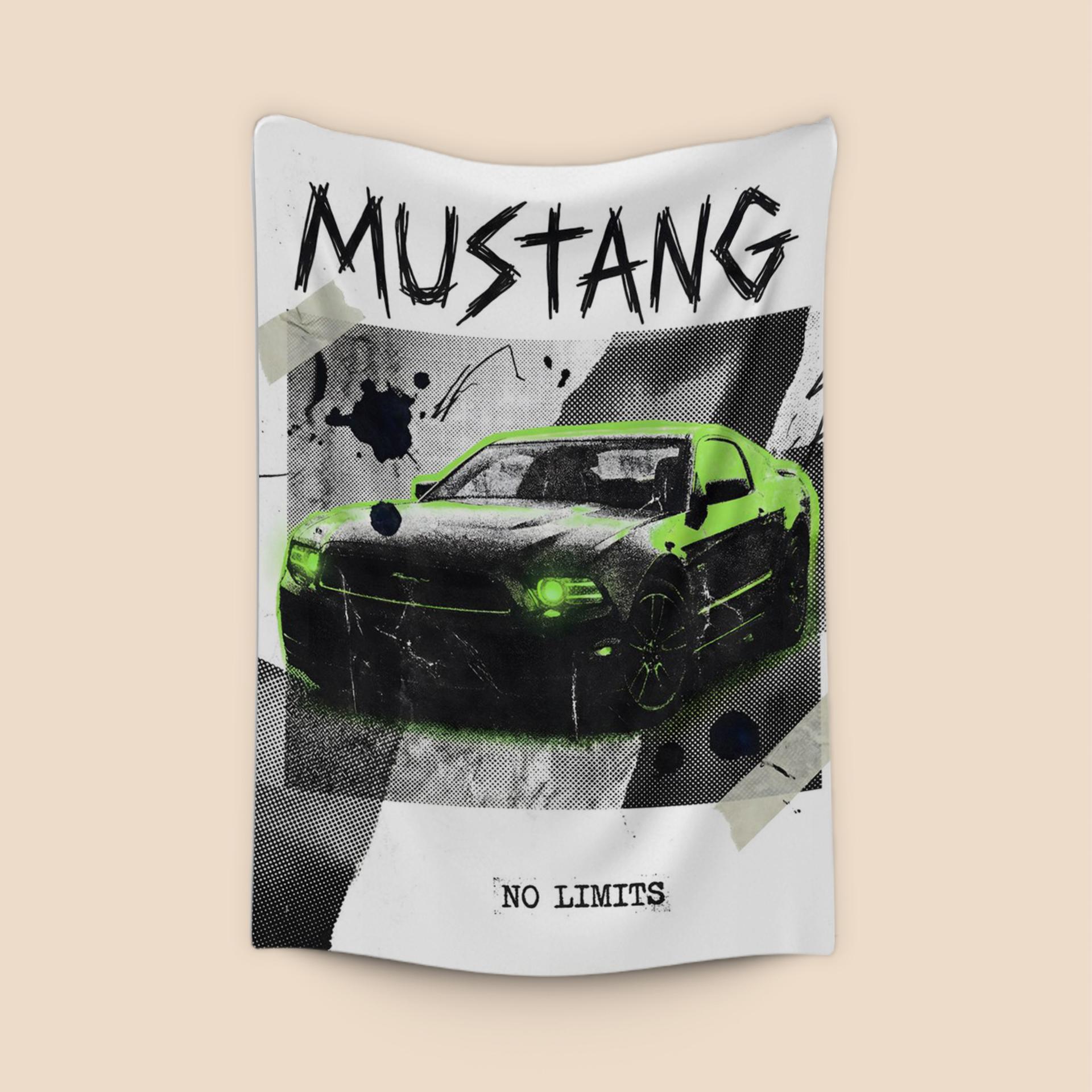 Mustang No Limits Grunge Collage