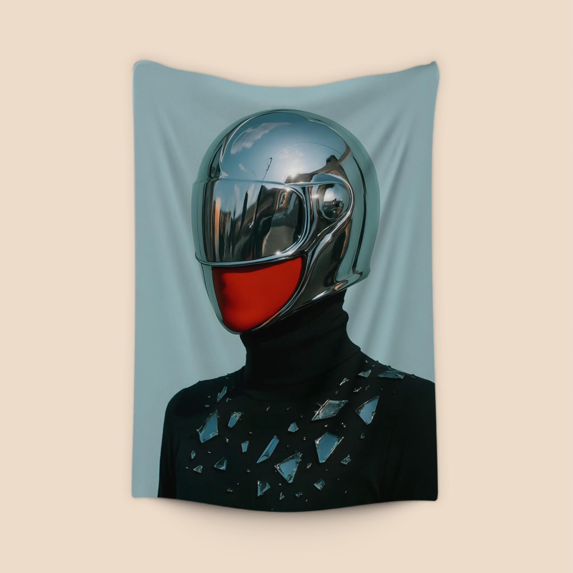 Chrome Helmet Portrait