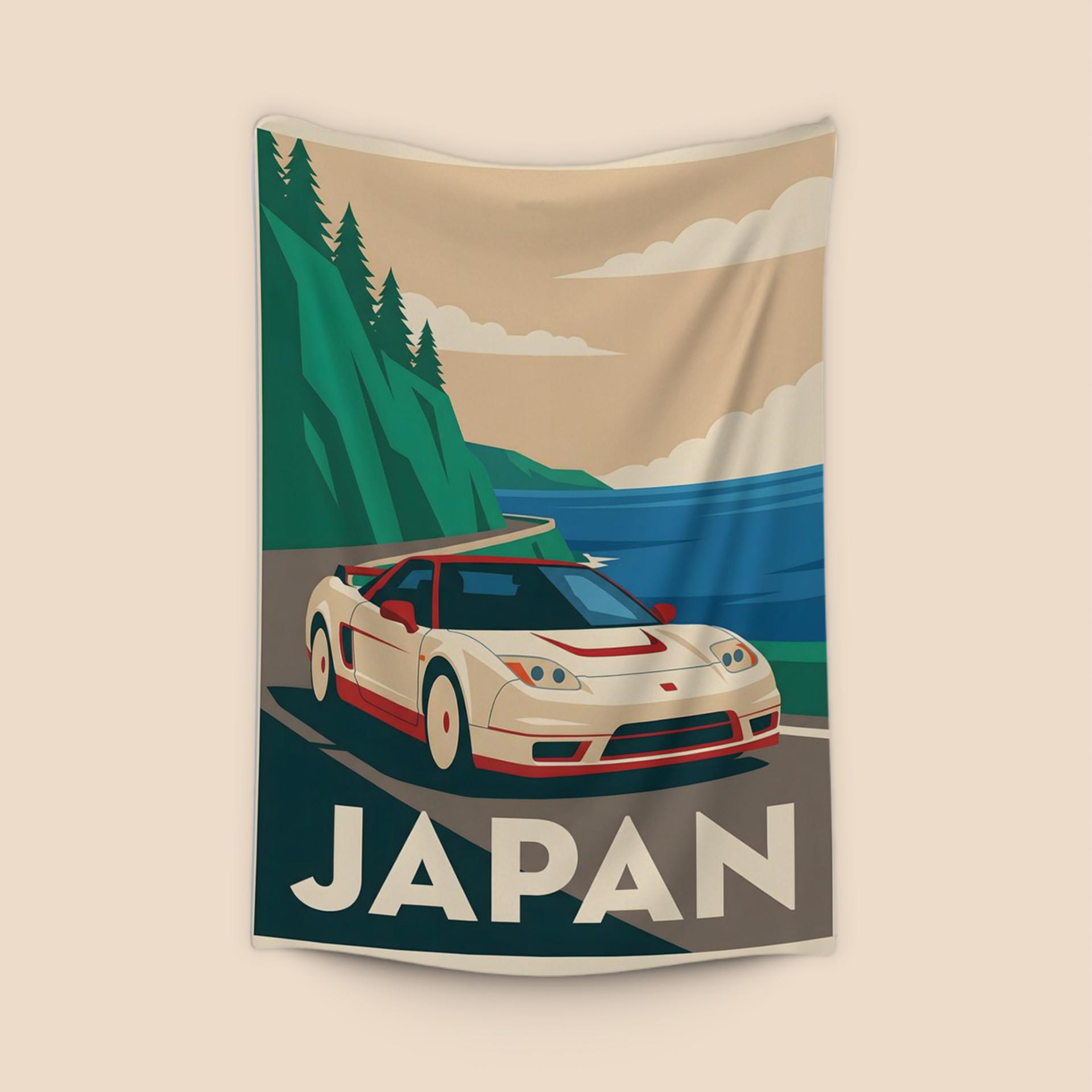 Coastal Cruise: NSX NA2 Japan Travel Poster