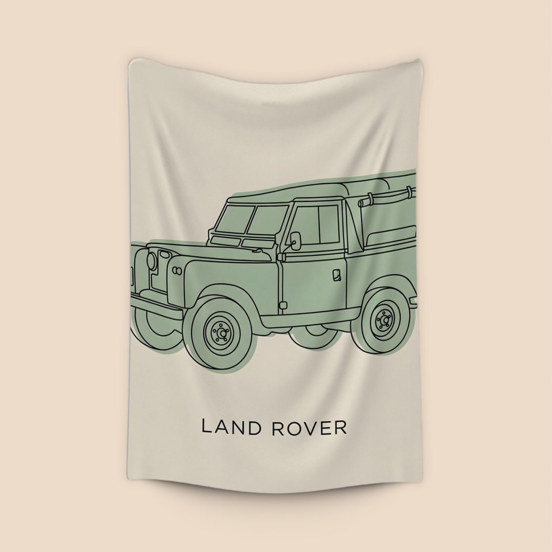 Land Rover Series IIA: Minimalist Line Art
