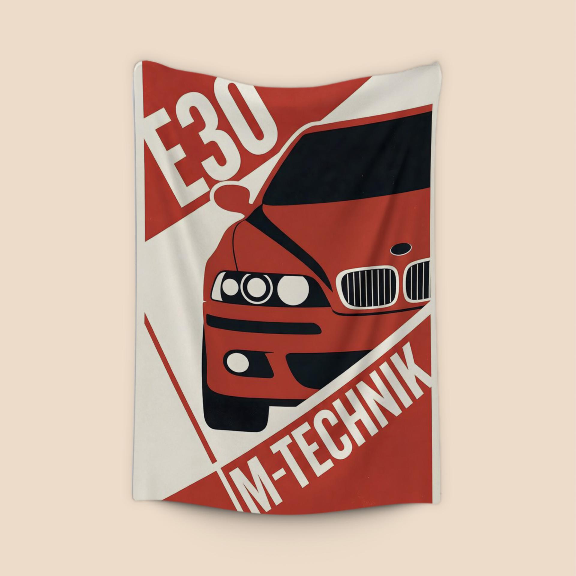 BMW E30 M-Technik Red Graphic