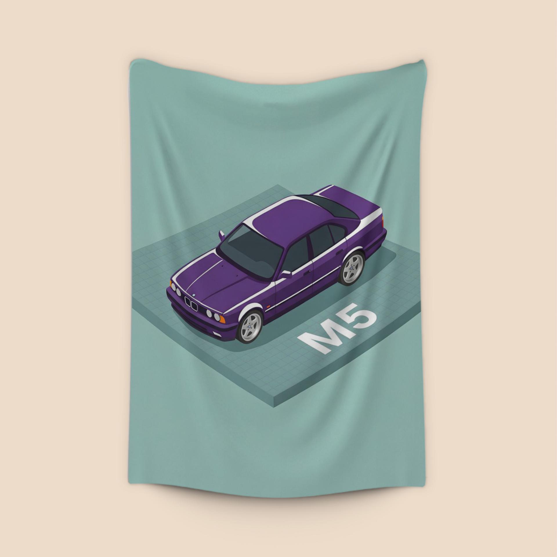 BMW E34 M5 Isometric Technical Illustration