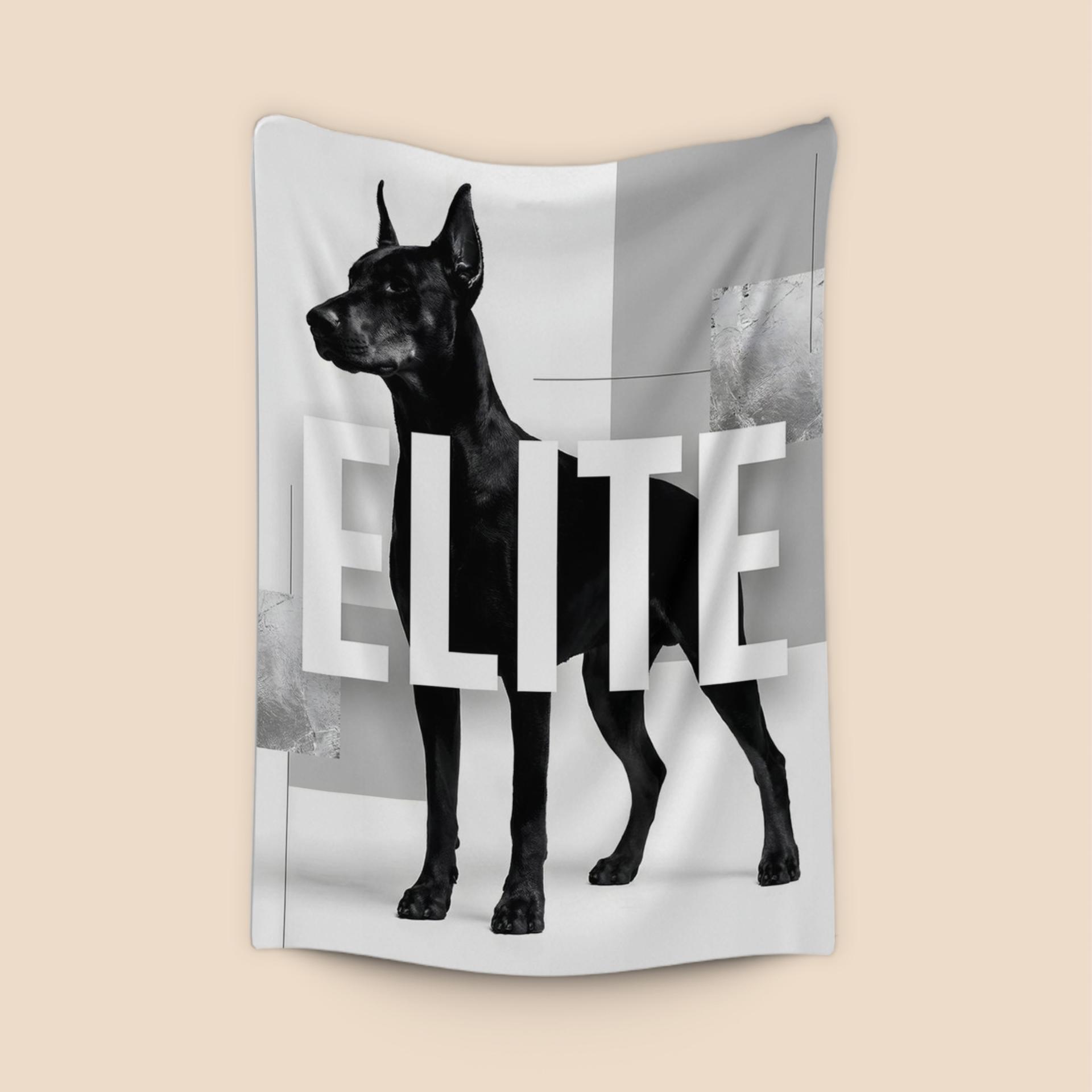 Elite Doberman: Minimalist Geometric Collage