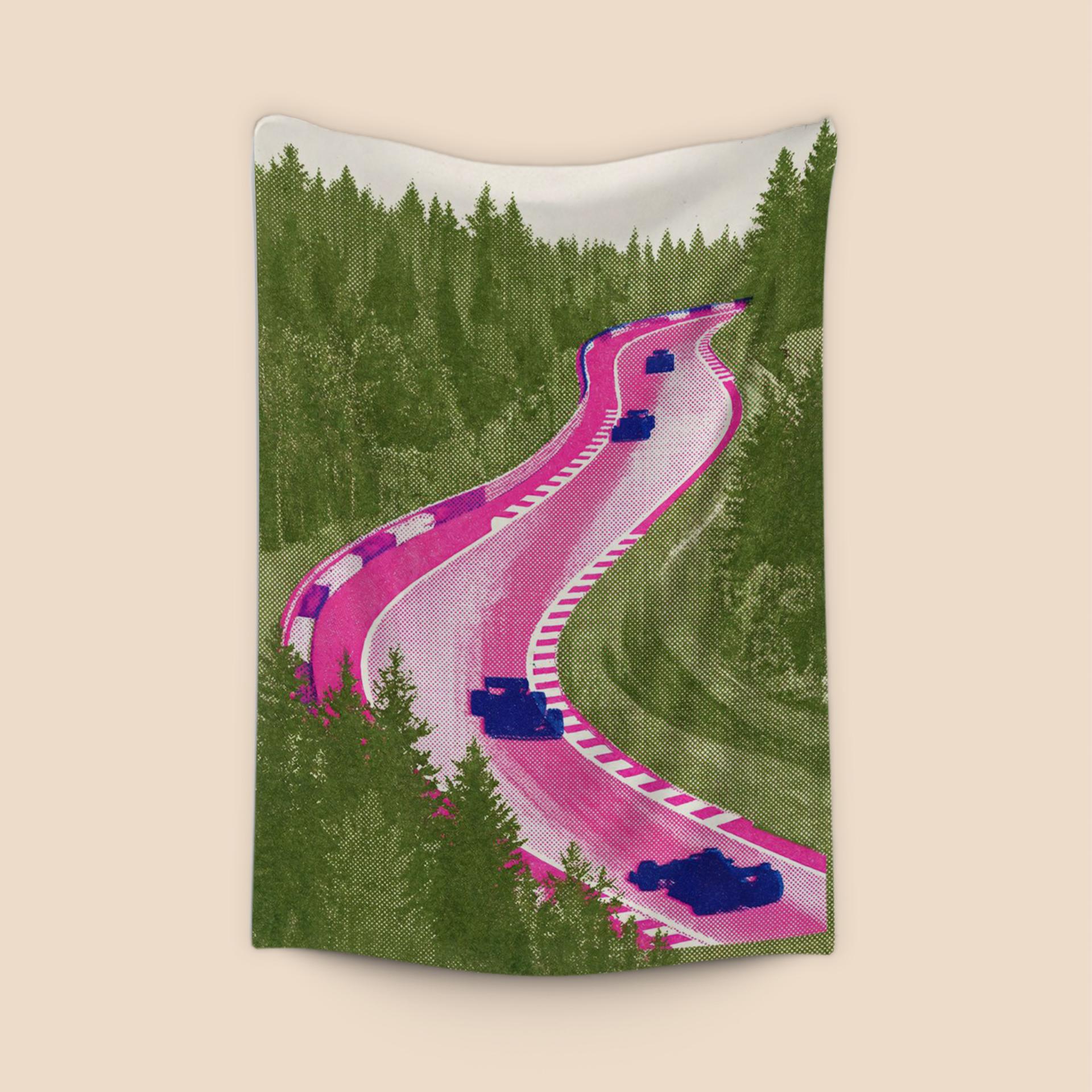 Neon Forest Circuit: Risograph Grand Prix