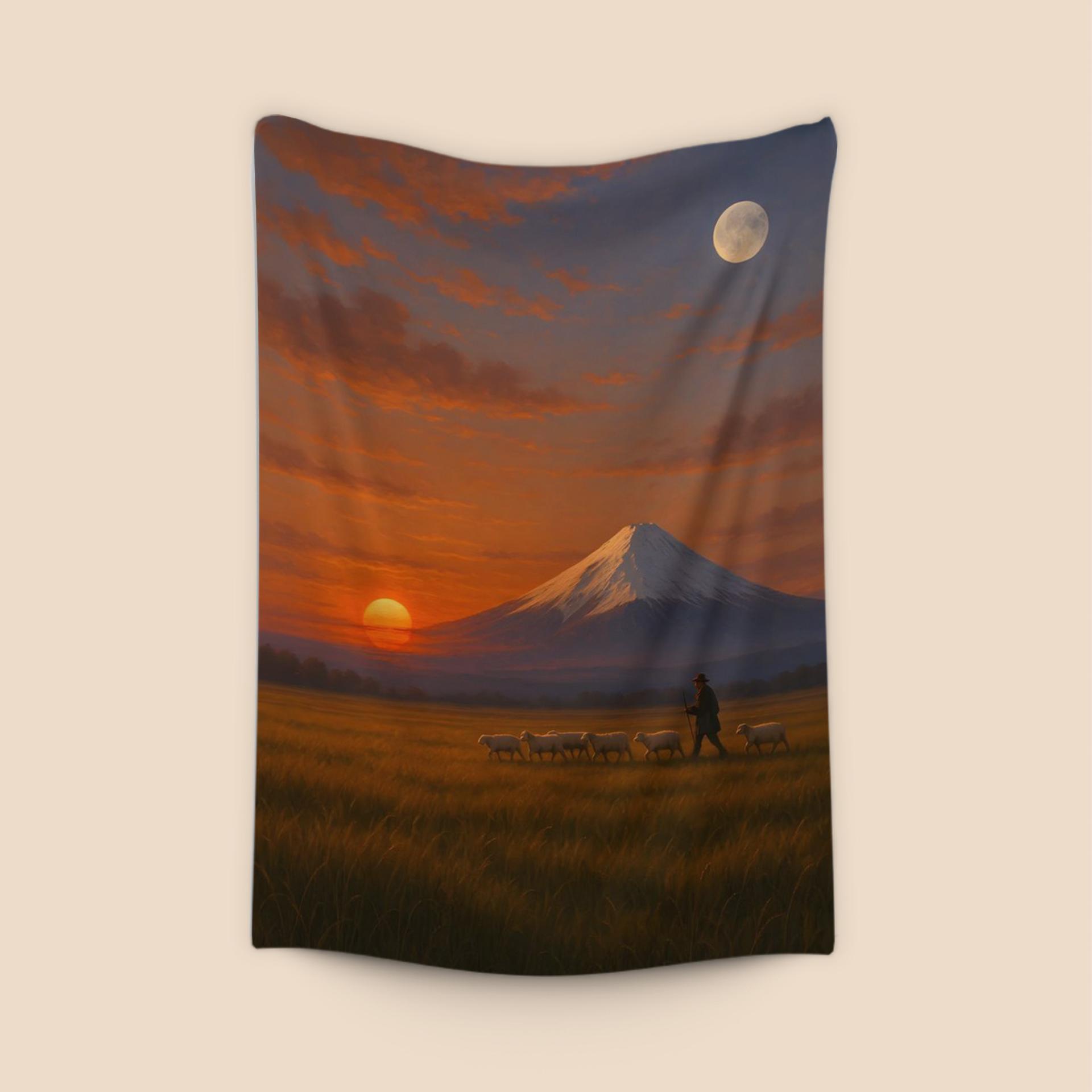 Shepherd at Mount Fuji