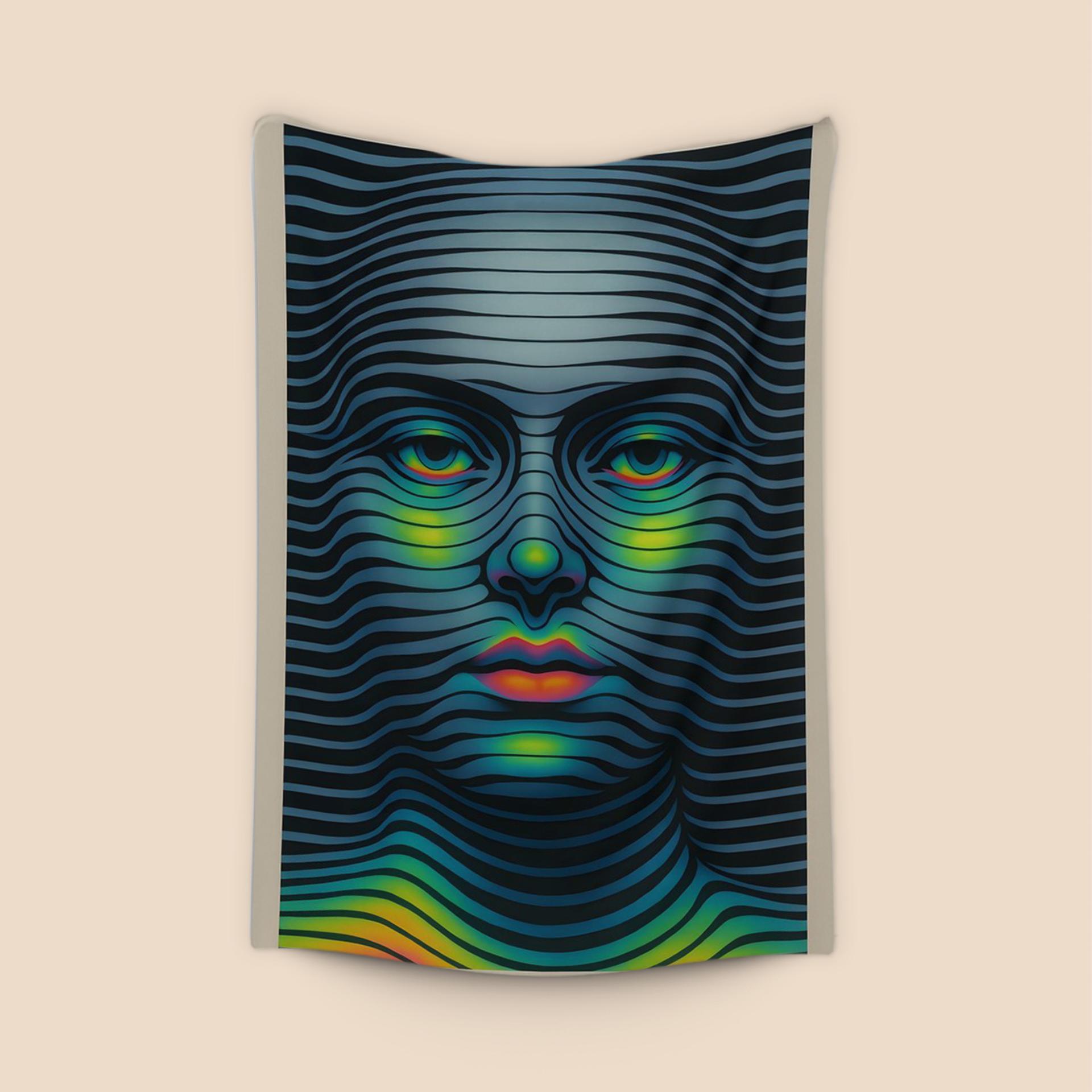 Neon Waveform Portrait