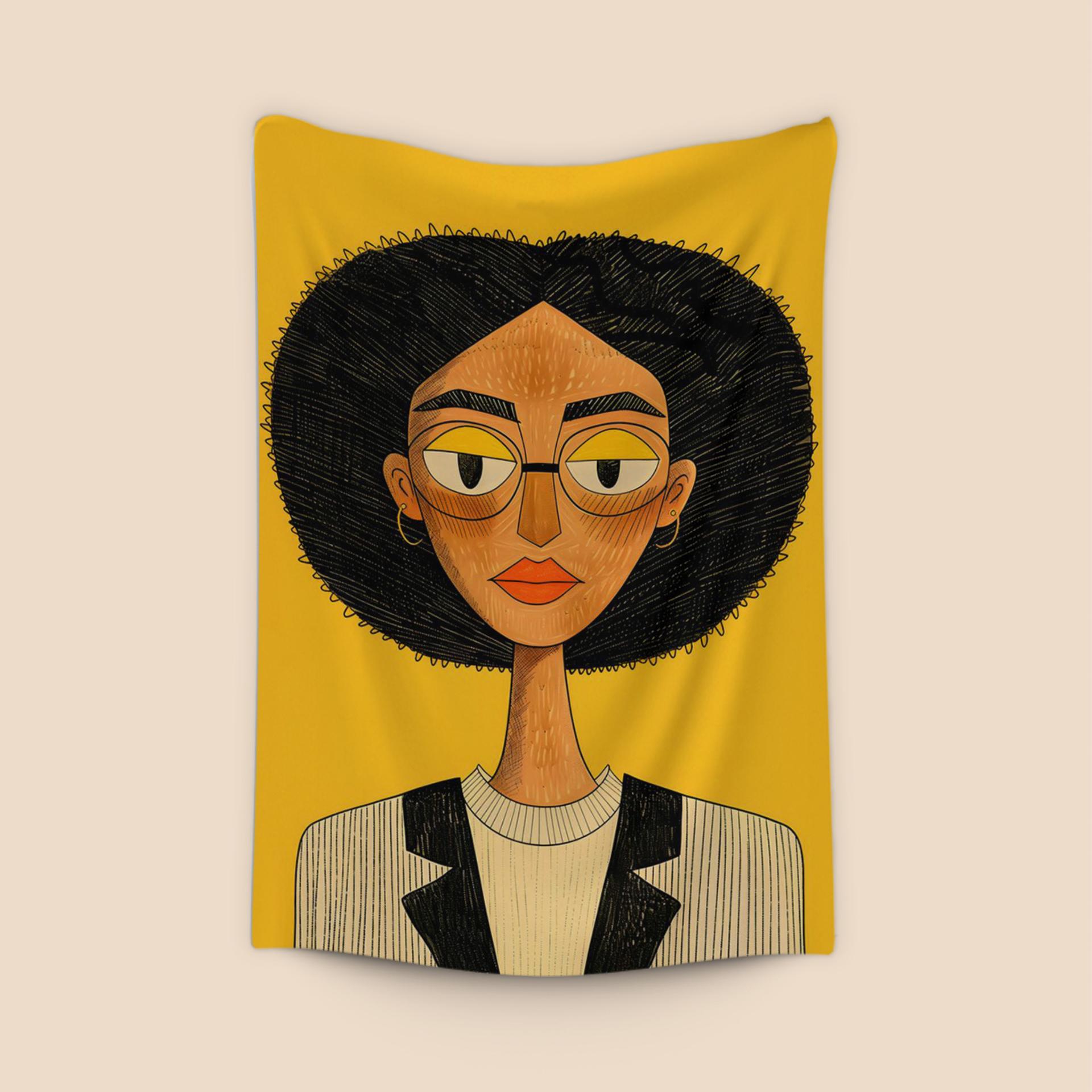 Textured Afro Portrait