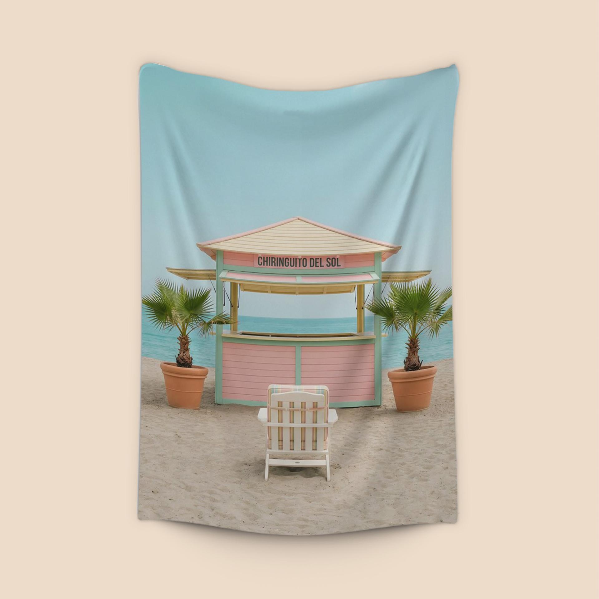 Chiringuito del Sol: Minimalist Pastel Beach Kiosk